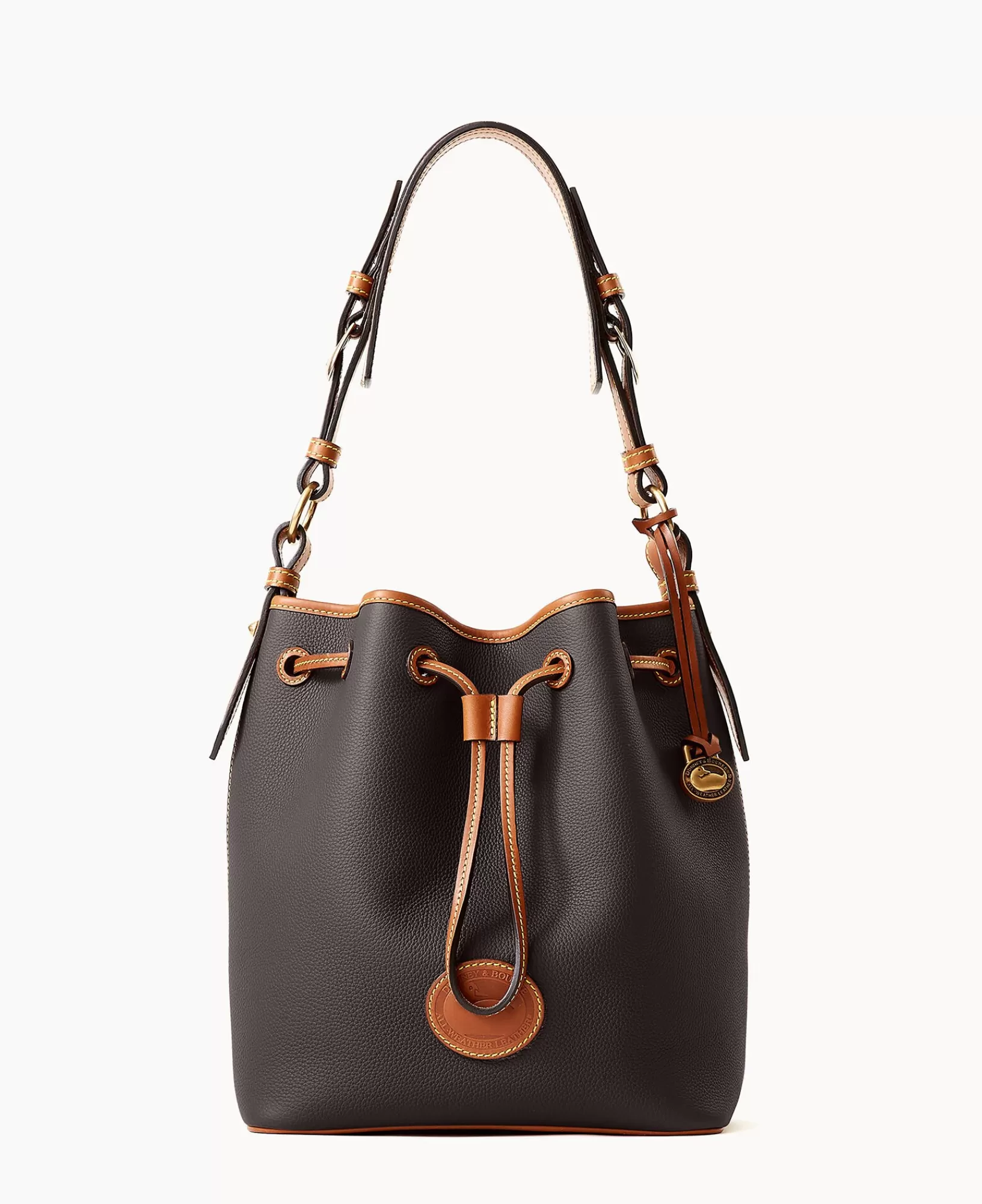 Shoulder Bags>Dooney & Bourke All Weather Leather 3.0 Drawstring 25 Black