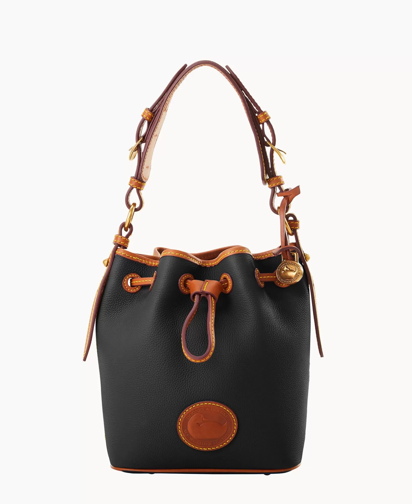 Mini Bags | Shoulder Bags>Dooney & Bourke All Weather Leather 3.0 Mini Drawstring 17 Black