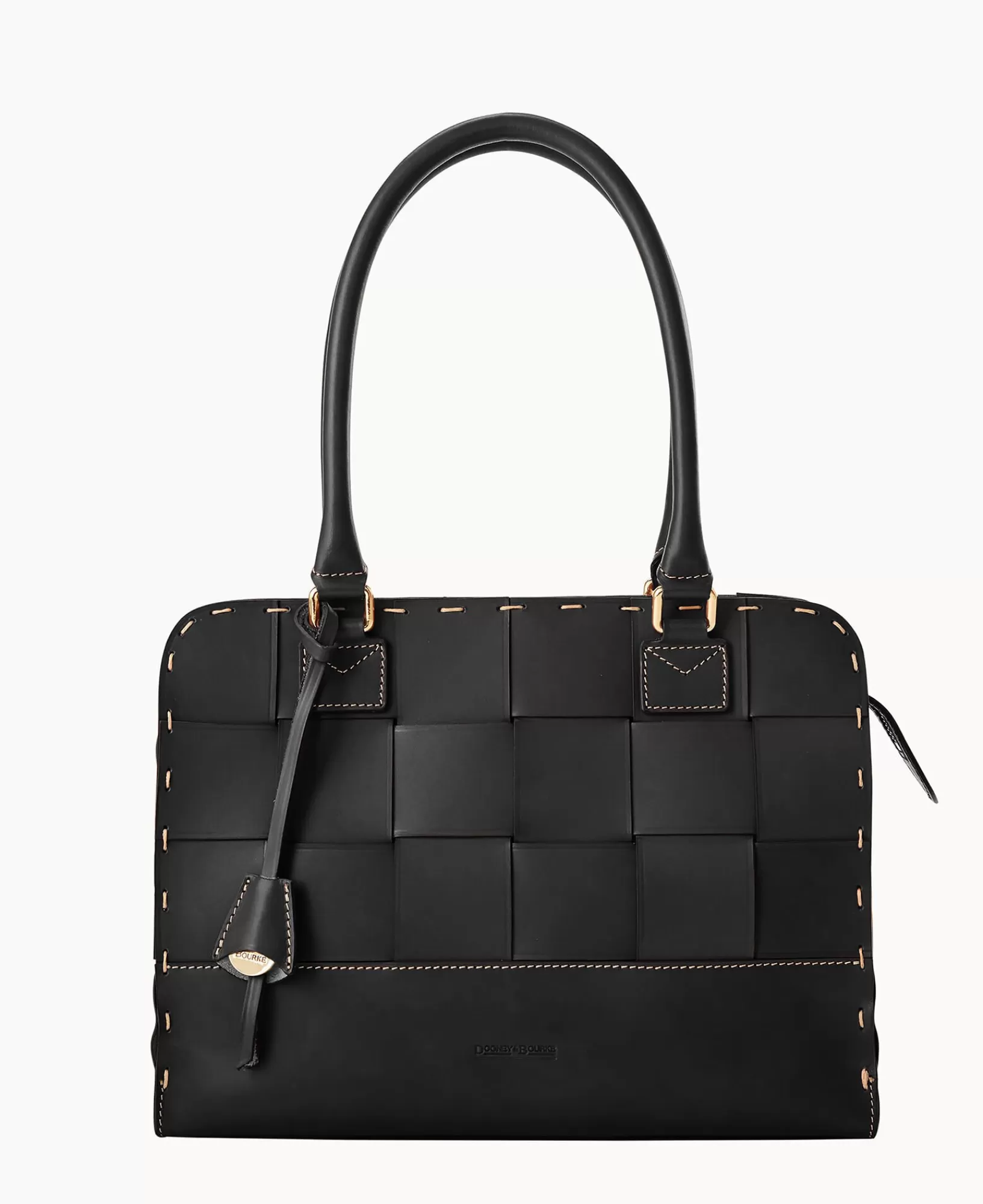 Shoulder Bags | Satchels>Dooney & Bourke Alto Woven Rectangular Satchel Black