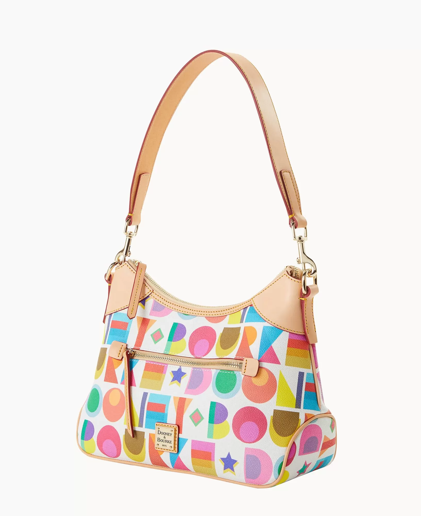 Shoulder Bags>Dooney & Bourke Art Deco Hobo White