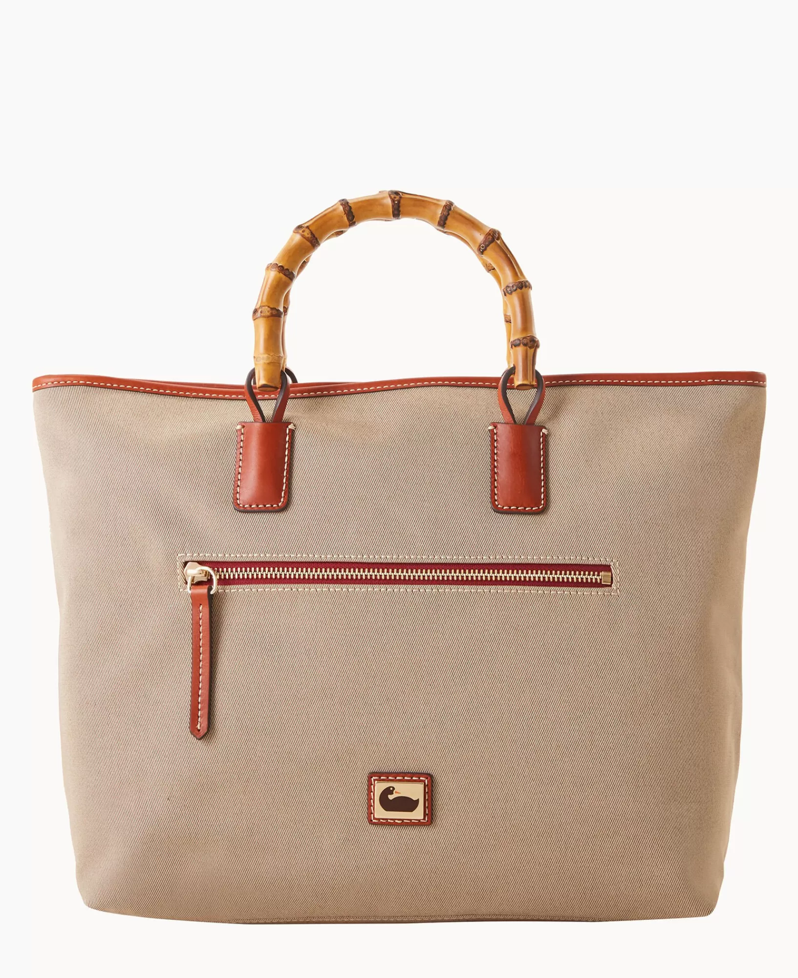 Shoulder Bags | Totes>Dooney & Bourke Bamboo Handle Tote Khaki