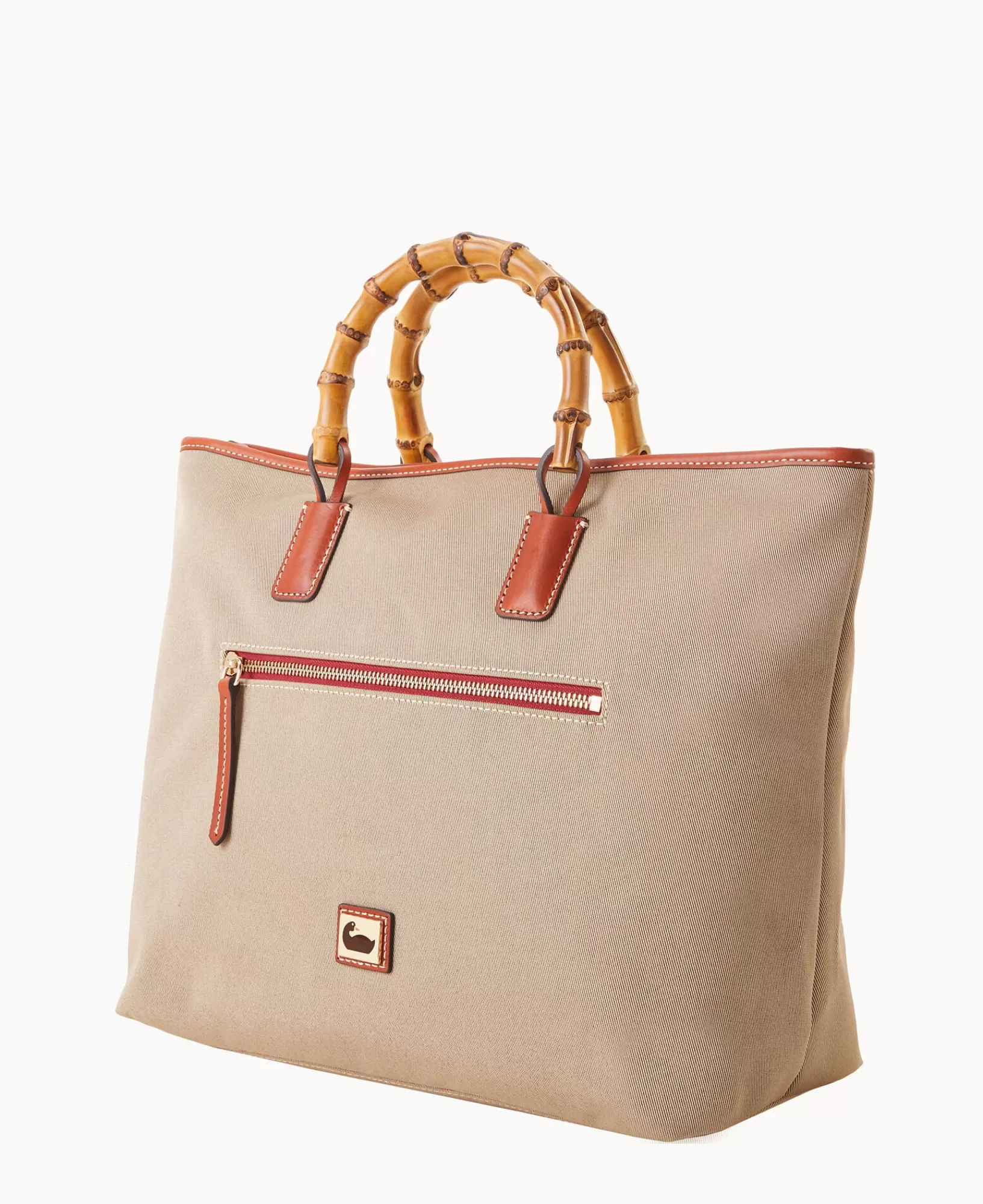 Shoulder Bags | Totes>Dooney & Bourke Bamboo Handle Tote Khaki