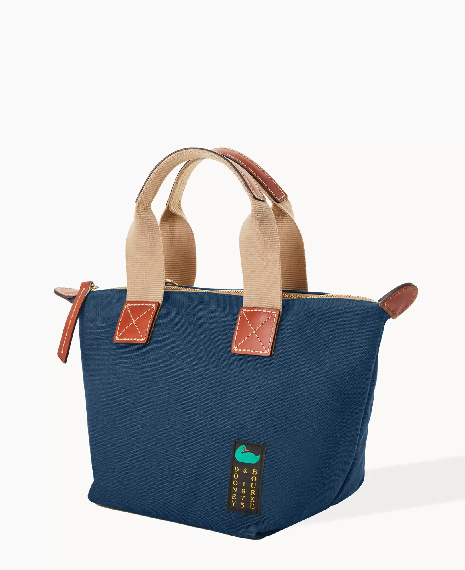 Mini Bags | Shoulder Bags>Dooney & Bourke Canvas Crossbody Satchel 20 Navy