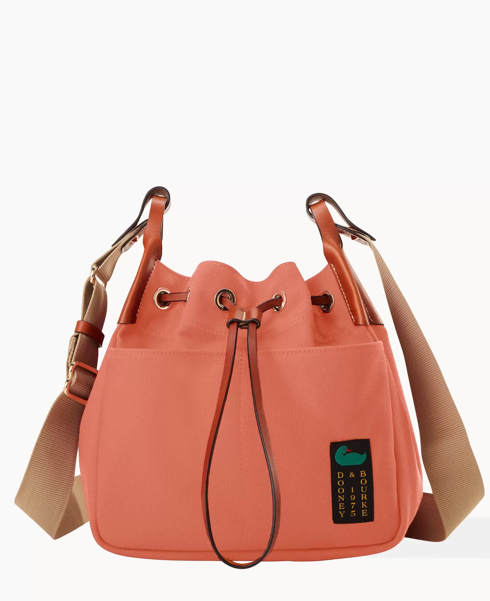 Shoulder Bags | Crossbodies>Dooney & Bourke Canvas Drawstring 25 Terracotta