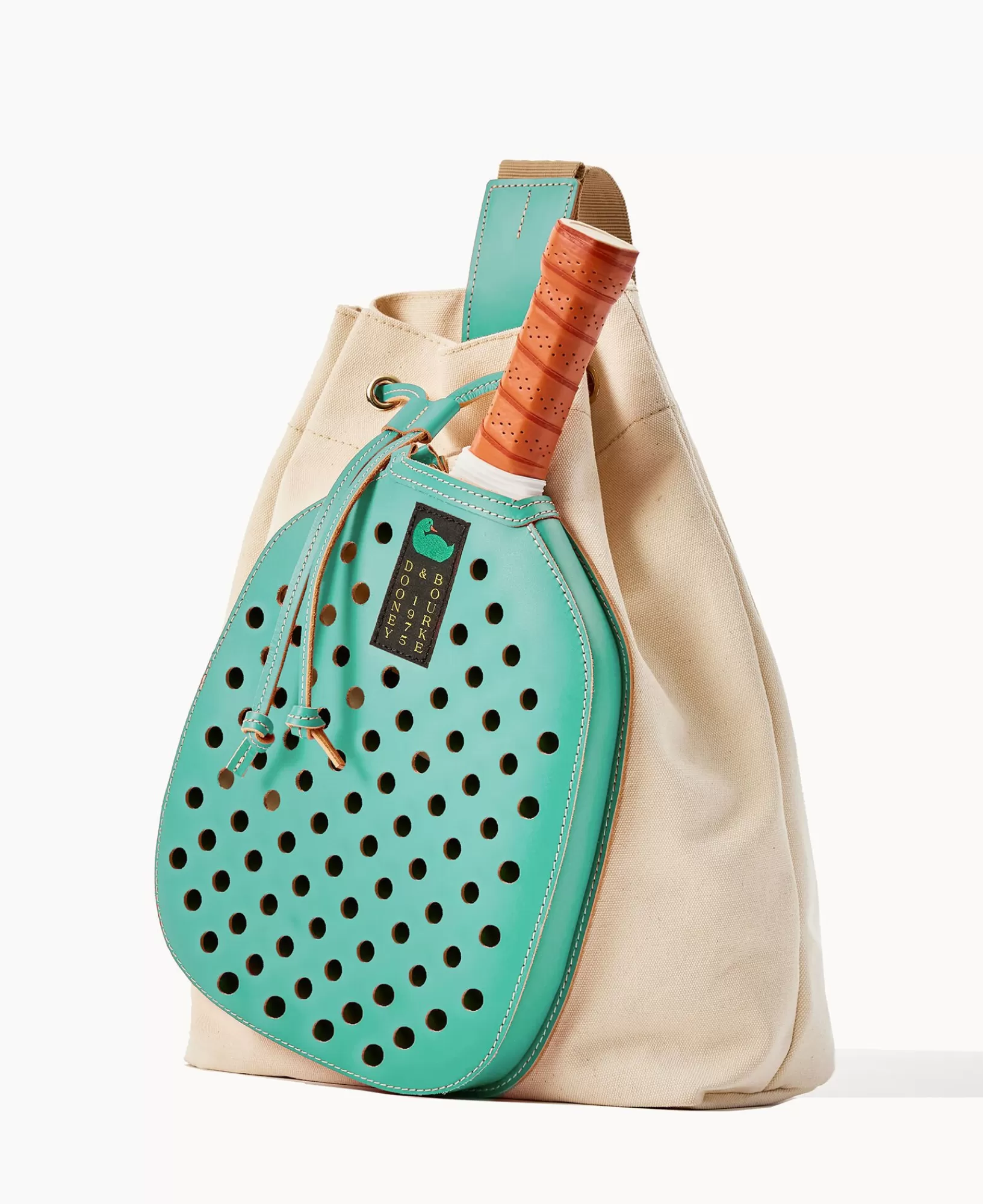 Backpacks | Shoulder Bags>Dooney & Bourke Canvas Pickleball Sling NaturalAqua