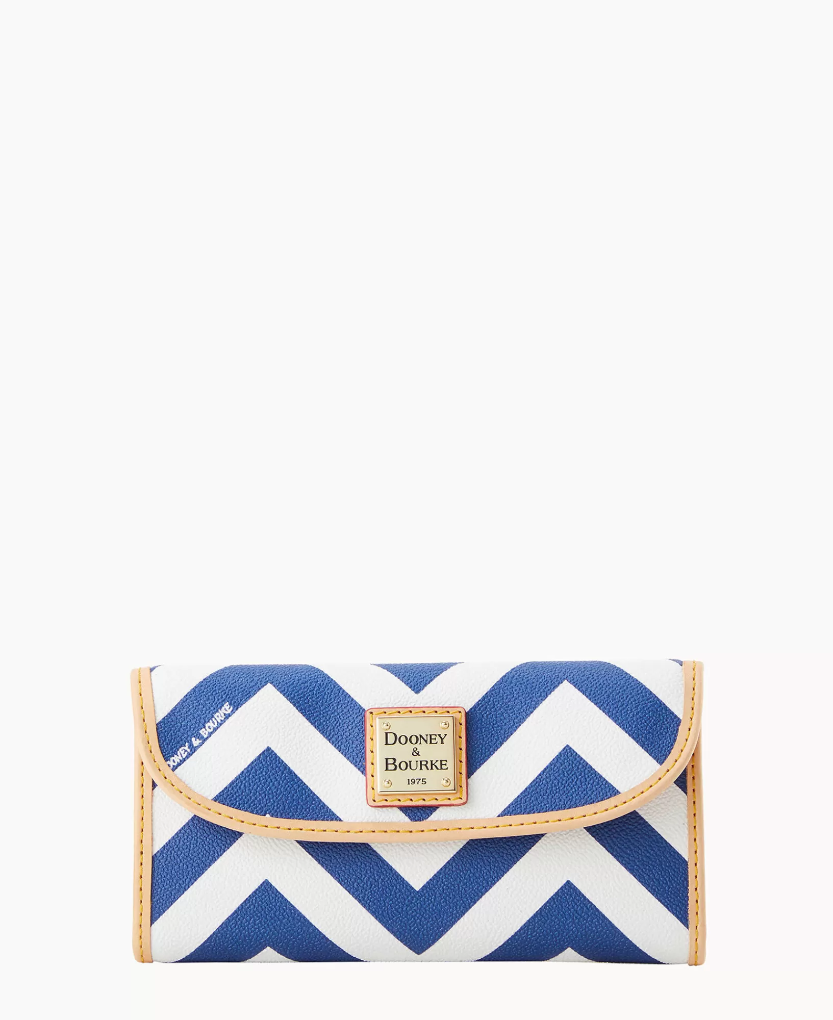 Clutches | Wallets>Dooney & Bourke Chevron Continental Clutch Navy