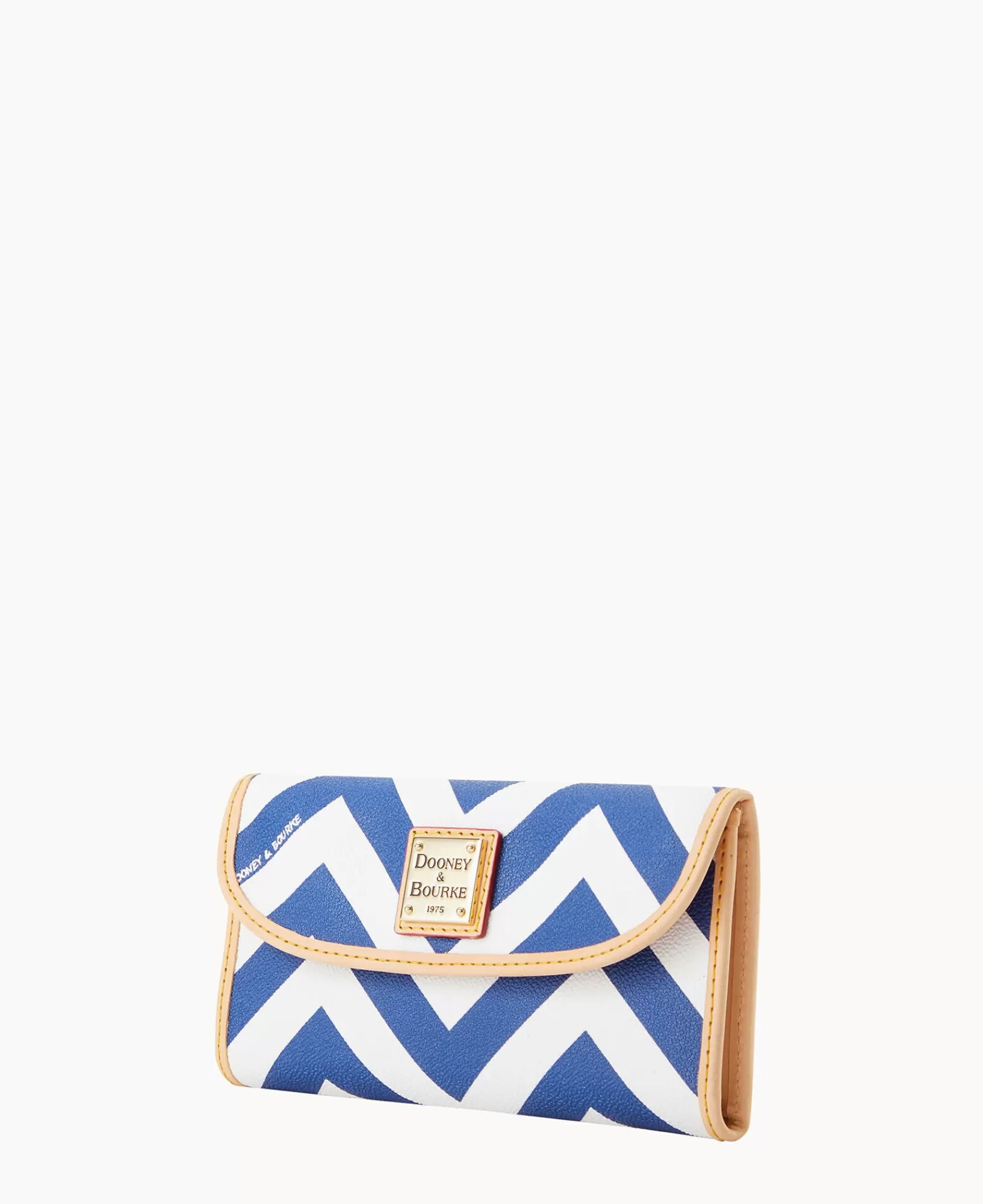 Clutches | Wallets>Dooney & Bourke Chevron Continental Clutch Navy