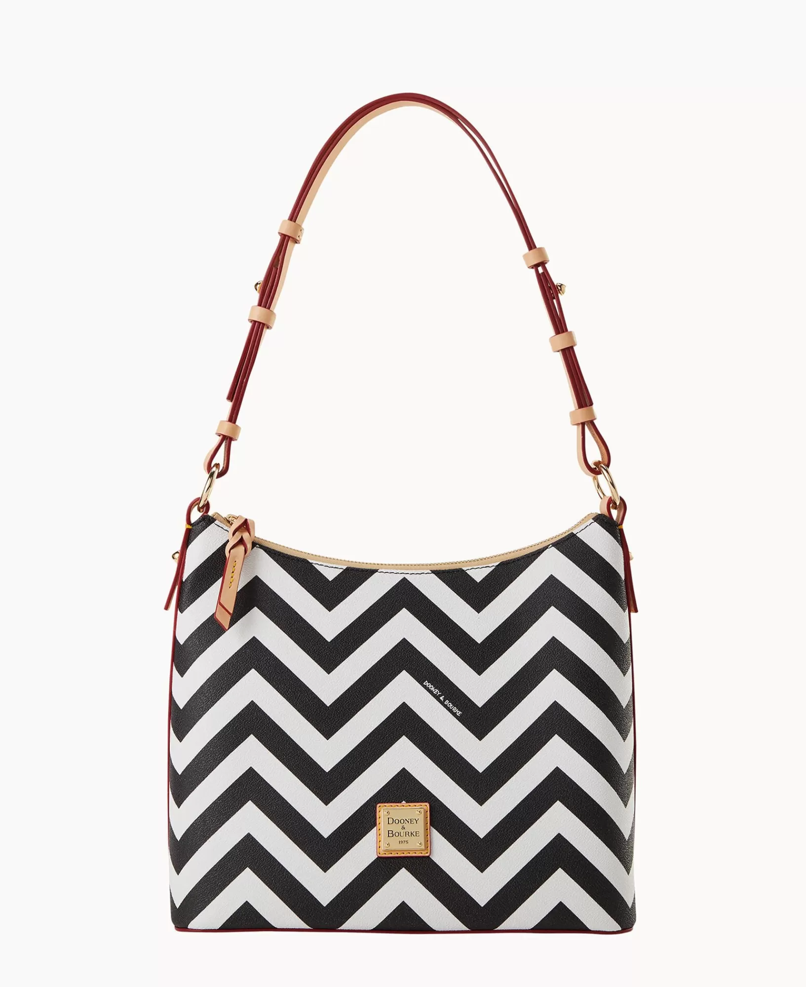 Shoulder Bags>Dooney & Bourke Chevron Hobo Black