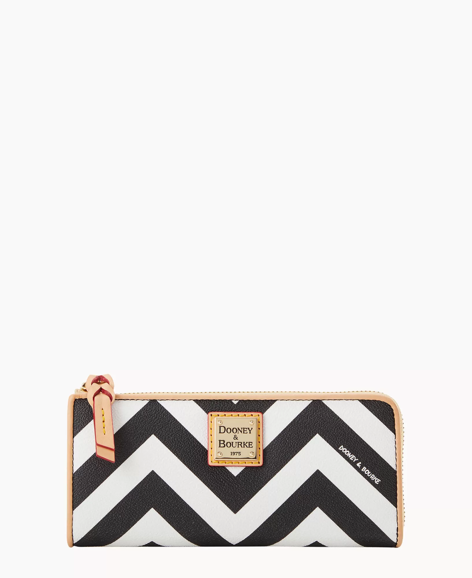 Clutches | Wallets>Dooney & Bourke Chevron Zip Clutch Black