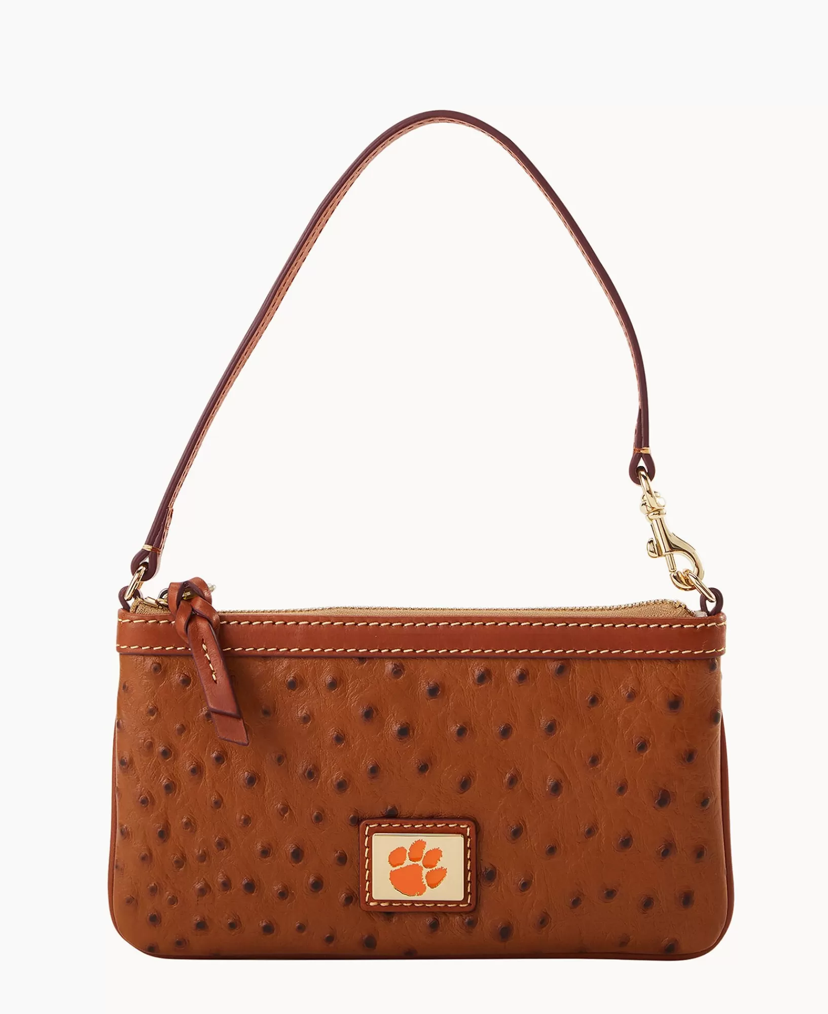 Wristlets | Wallets>Dooney & Bourke Collegiate Clemson Large Slim Wristlet Caramel