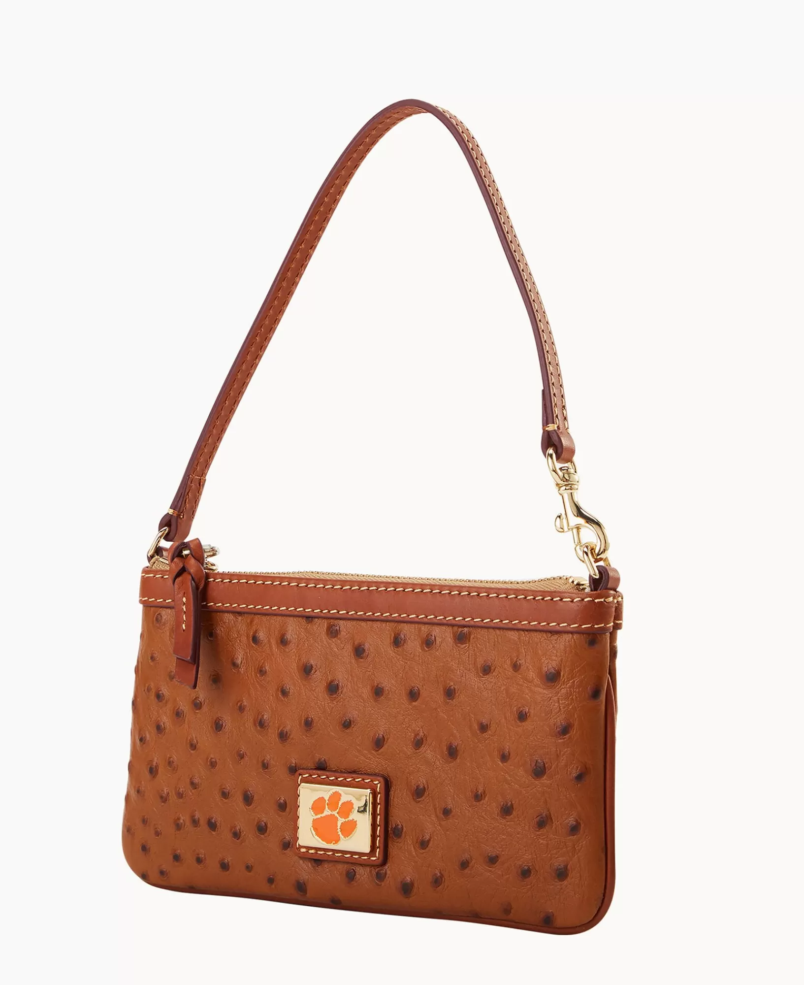 Wristlets | Wallets>Dooney & Bourke Collegiate Clemson Large Slim Wristlet Caramel