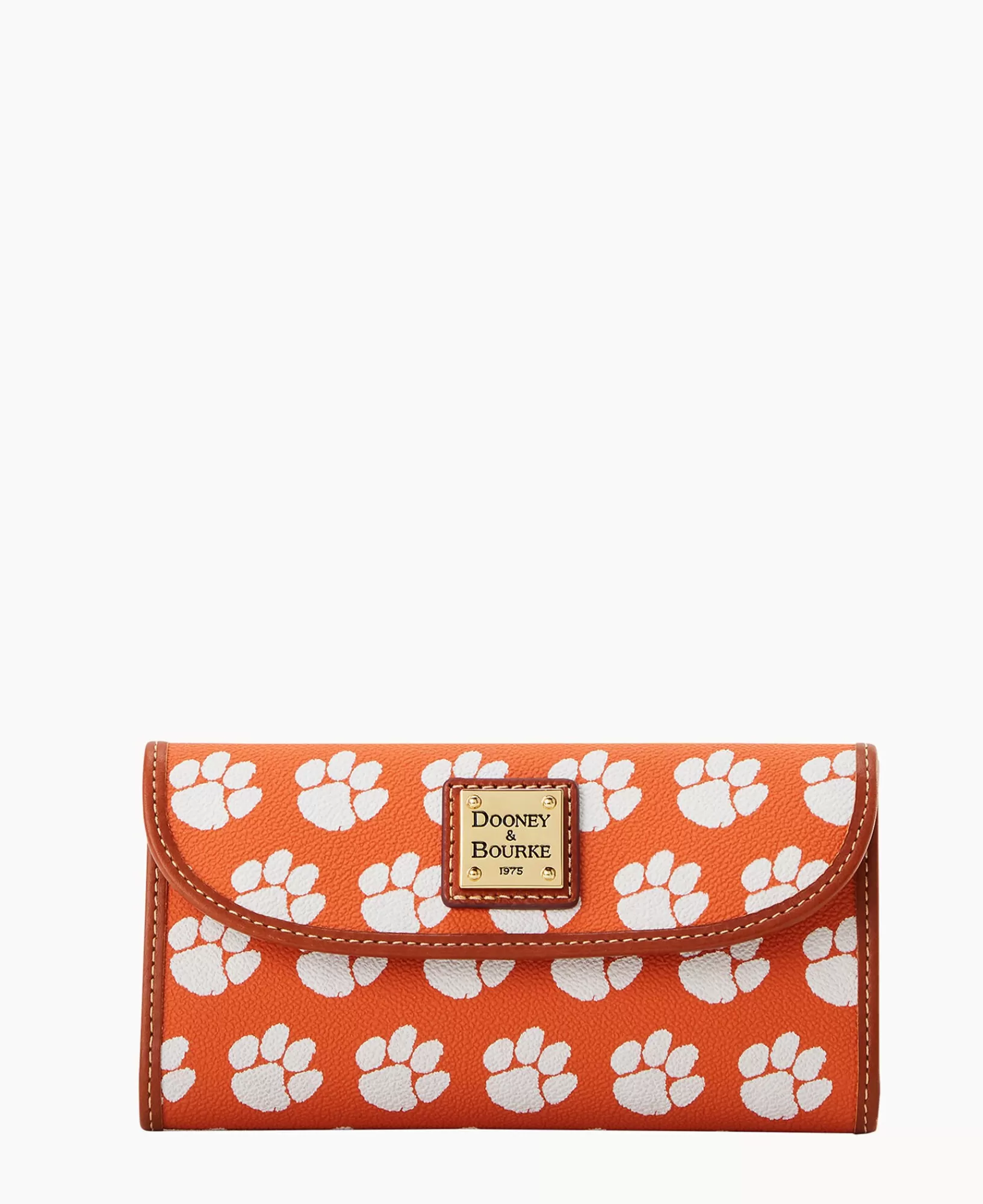 Clutches | Wallets>Dooney & Bourke Collegiate Clemson University Continental Clutch Orange