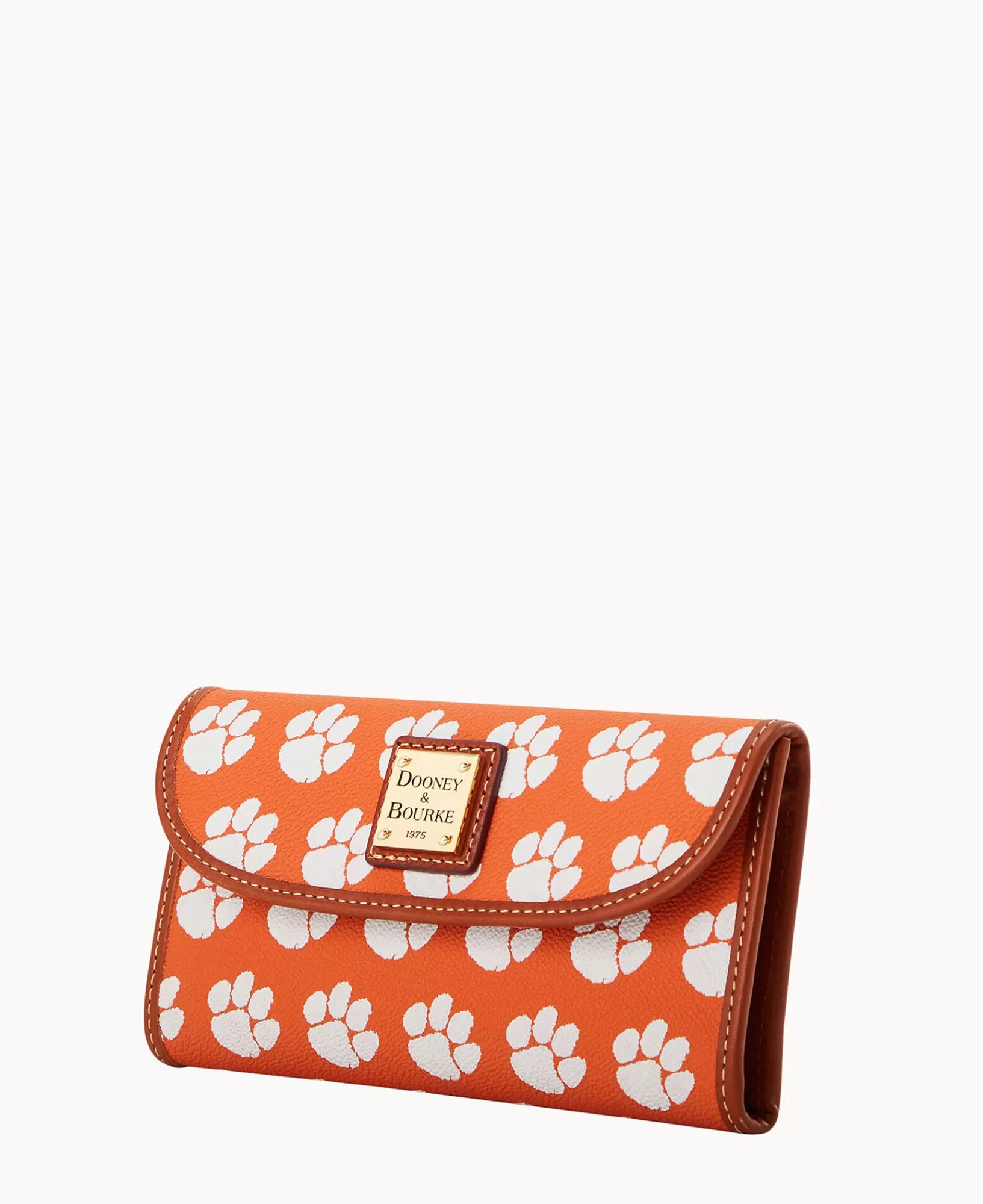 Clutches | Wallets>Dooney & Bourke Collegiate Clemson University Continental Clutch Orange