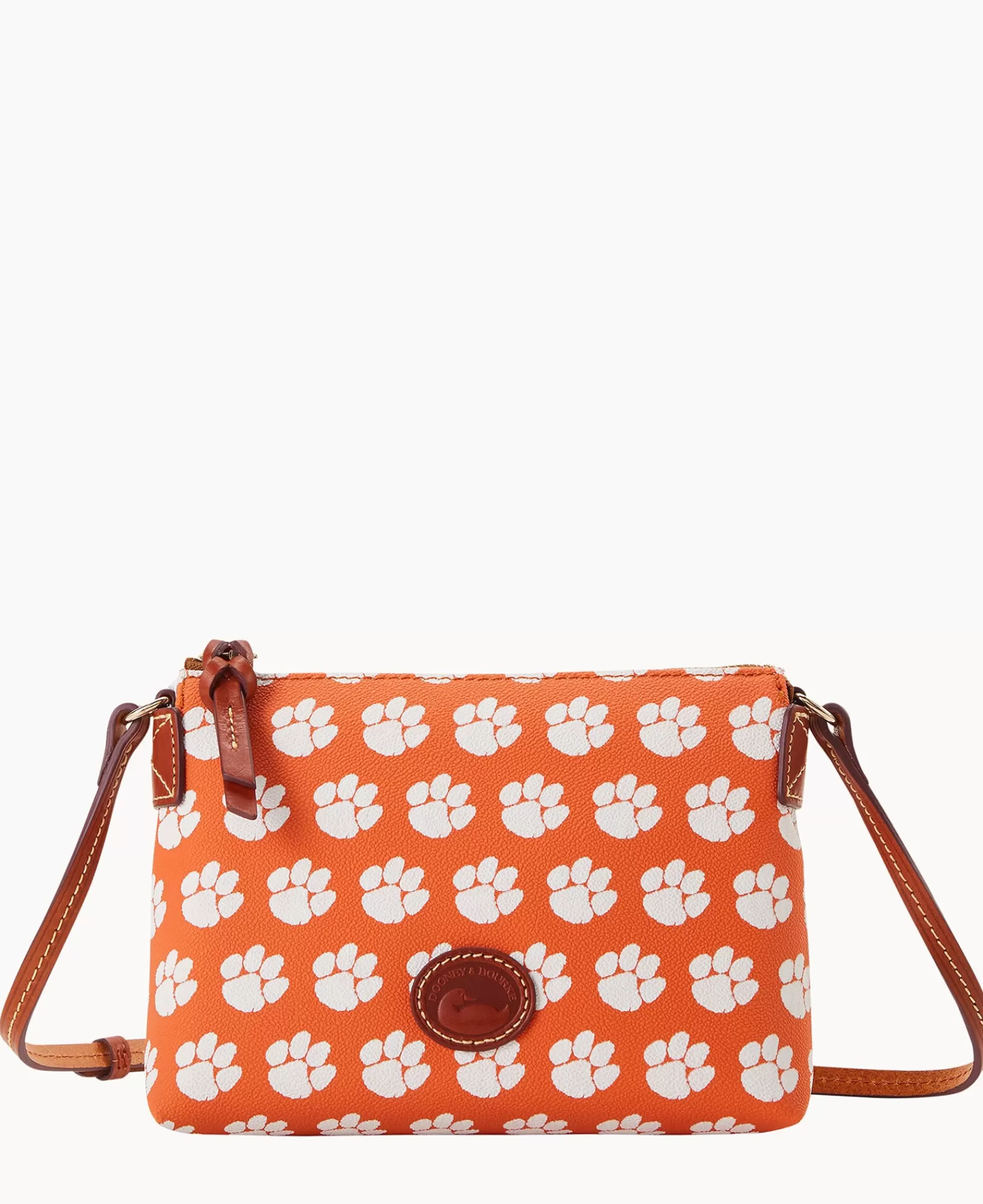 Shoulder Bags | Crossbodies>Dooney & Bourke Collegiate Clemson University Crossbody Pouchette Orange