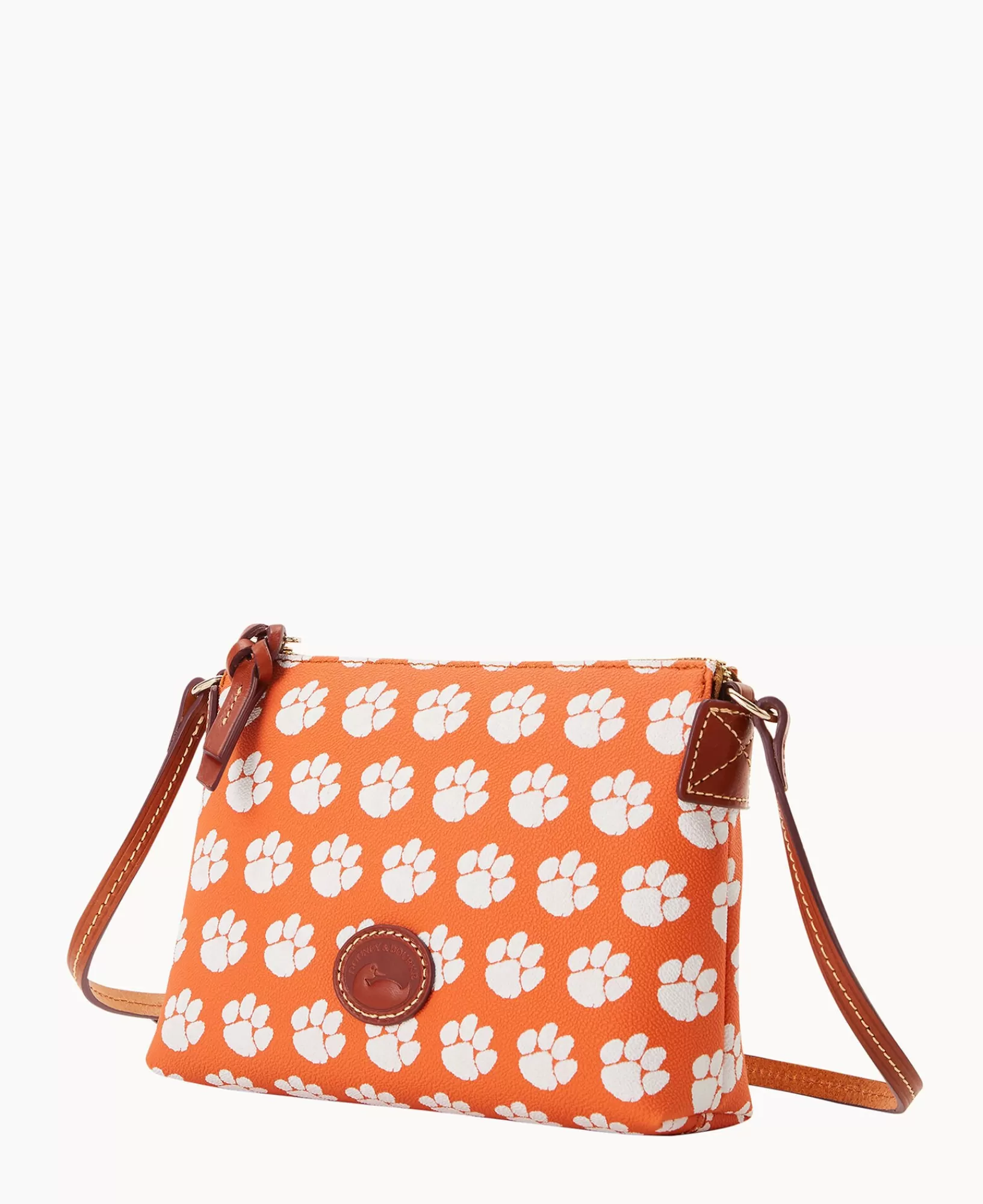 Shoulder Bags | Crossbodies>Dooney & Bourke Collegiate Clemson University Crossbody Pouchette Orange