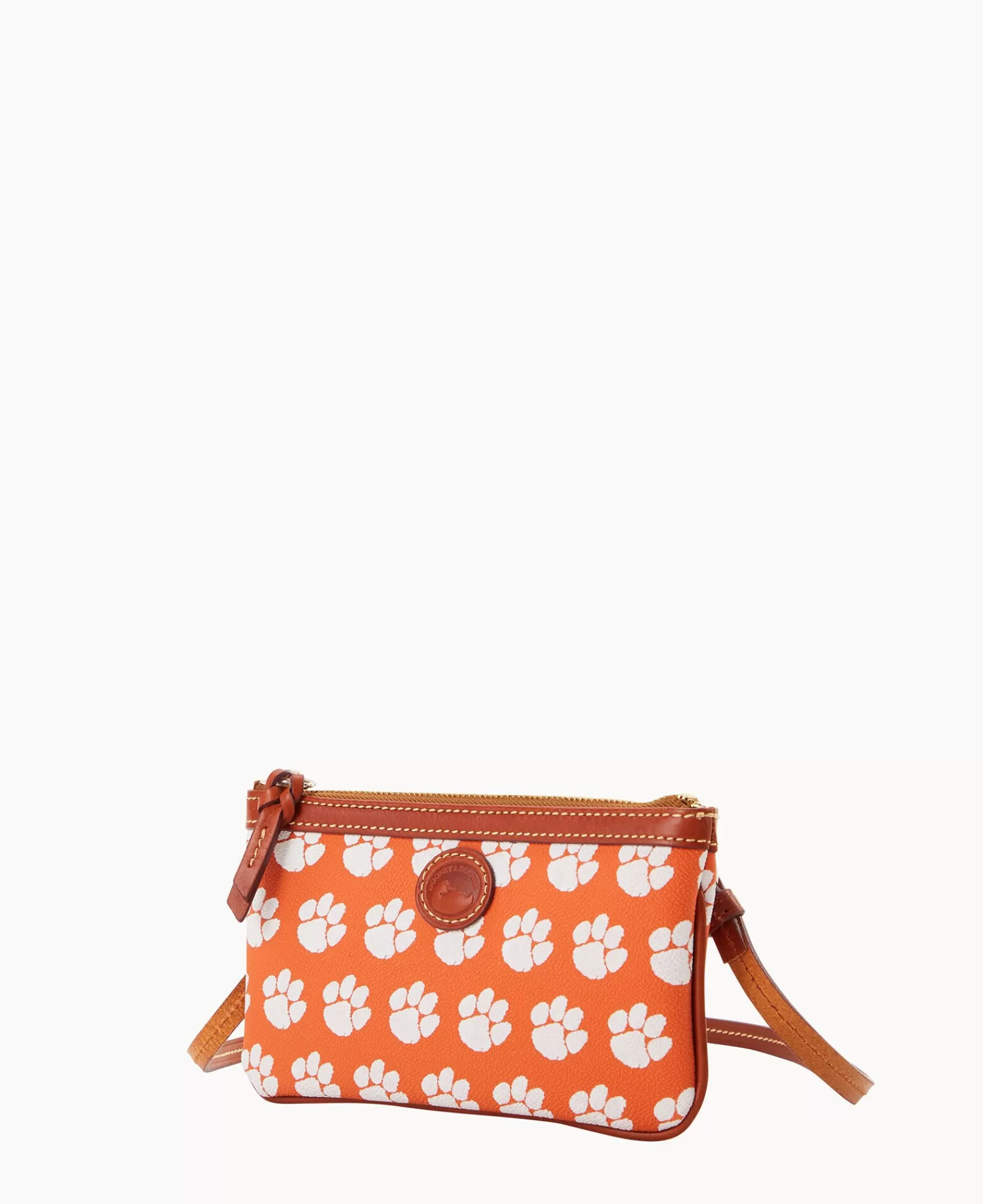 Shoulder Bags | Crossbodies>Dooney & Bourke Collegiate Clemson University Large Slim Crossbody Orange