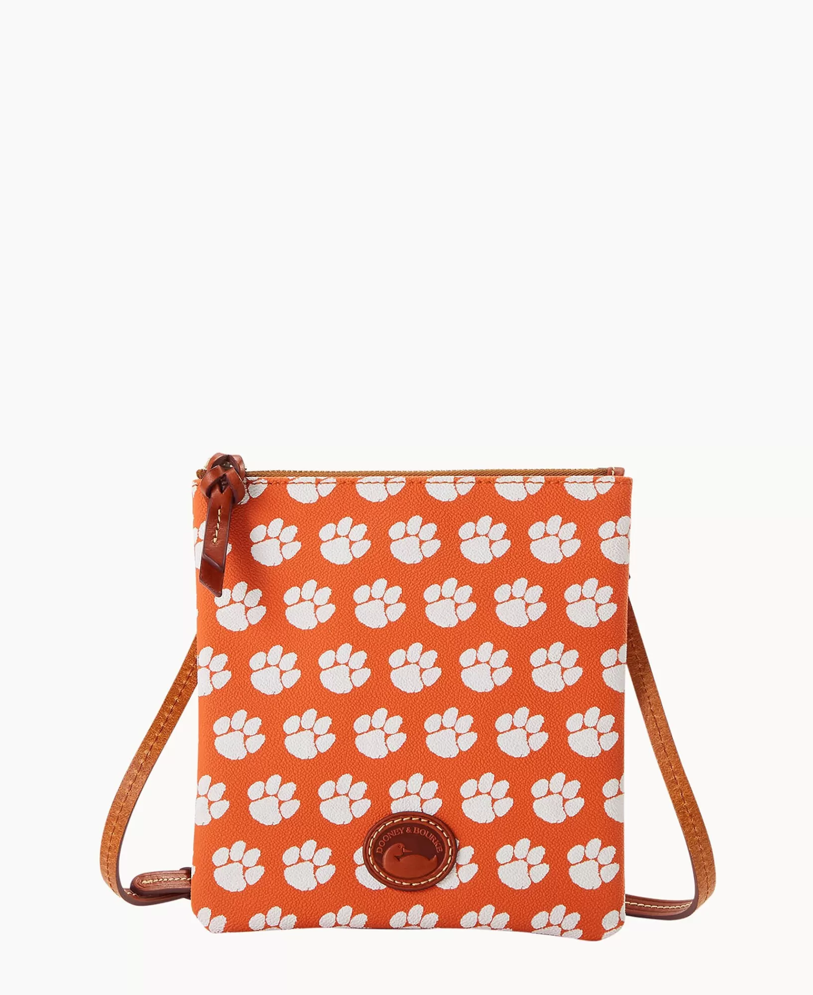 Shoulder Bags | Crossbodies>Dooney & Bourke Collegiate Clemson University North South Top Zip Crossbody Orange