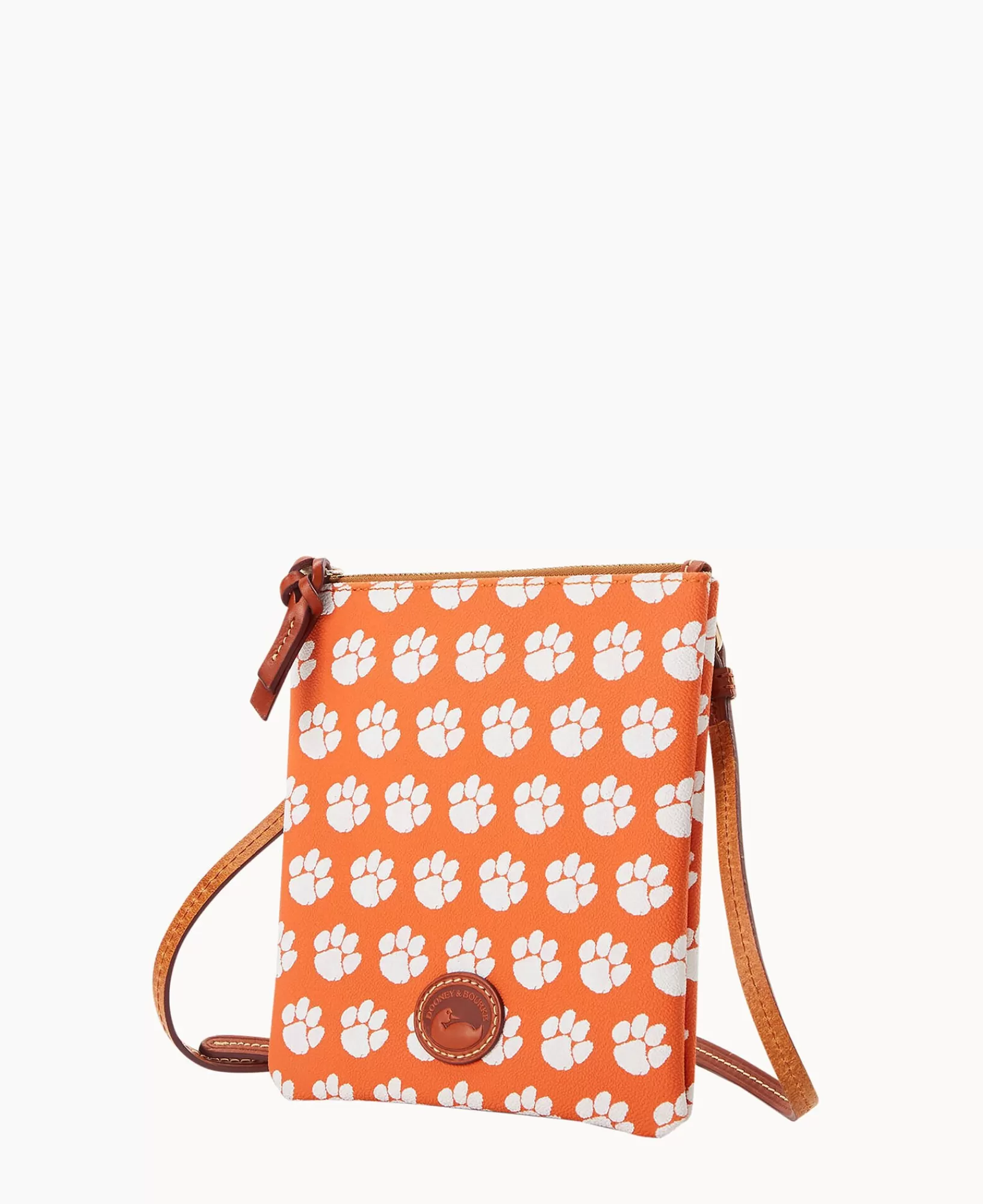 Shoulder Bags | Crossbodies>Dooney & Bourke Collegiate Clemson University North South Top Zip Crossbody Orange