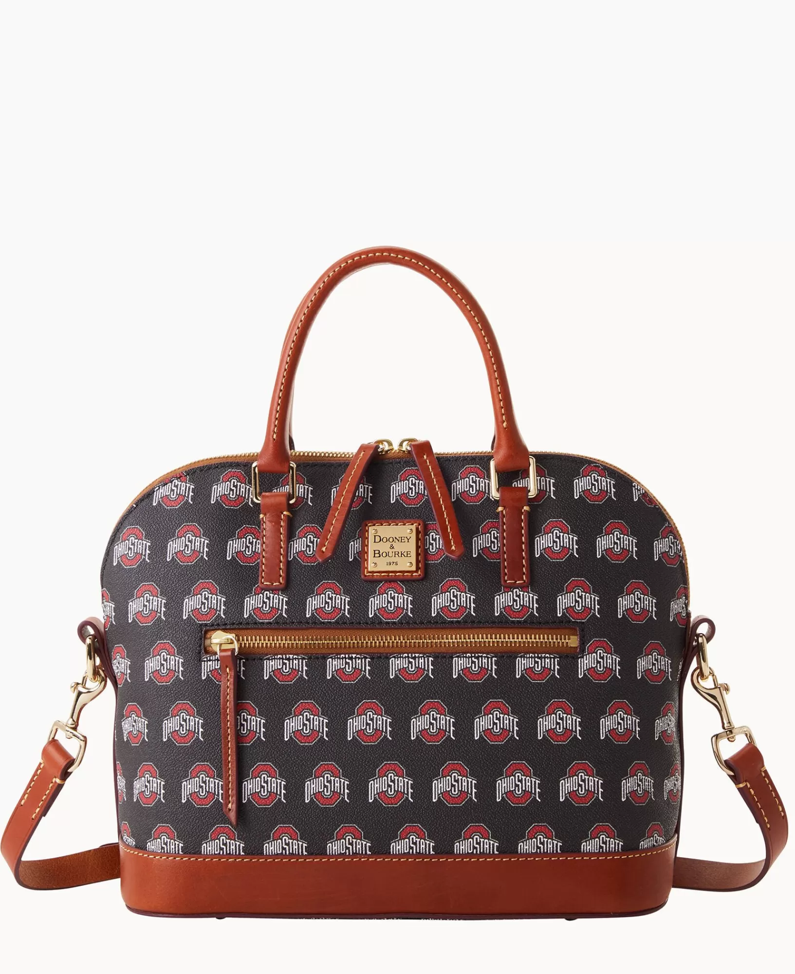 Shoulder Bags | Satchels>Dooney & Bourke Collegiate Ohio State University Domed Zip Satchel Black