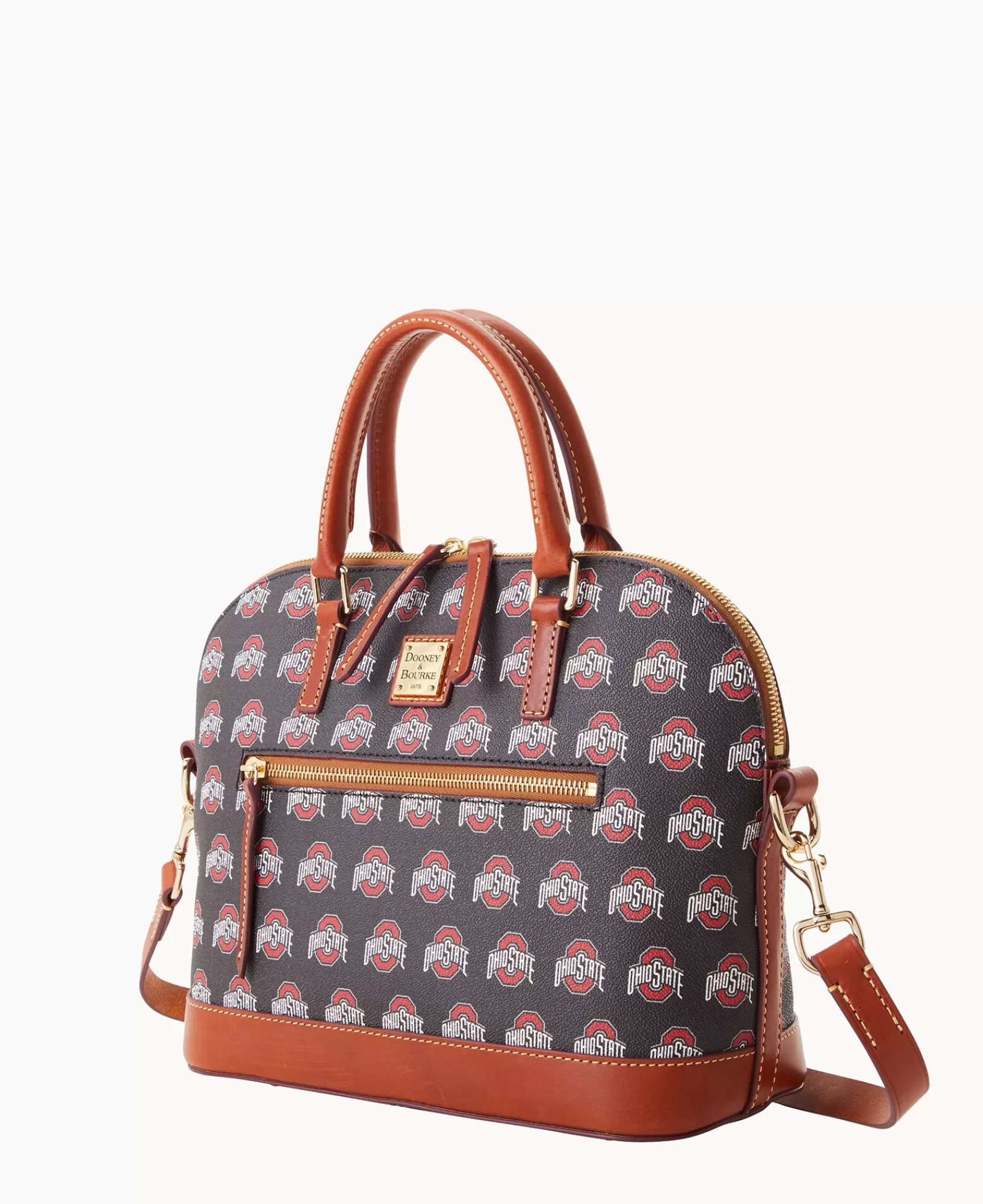 Shoulder Bags | Satchels>Dooney & Bourke Collegiate Ohio State University Domed Zip Satchel Black