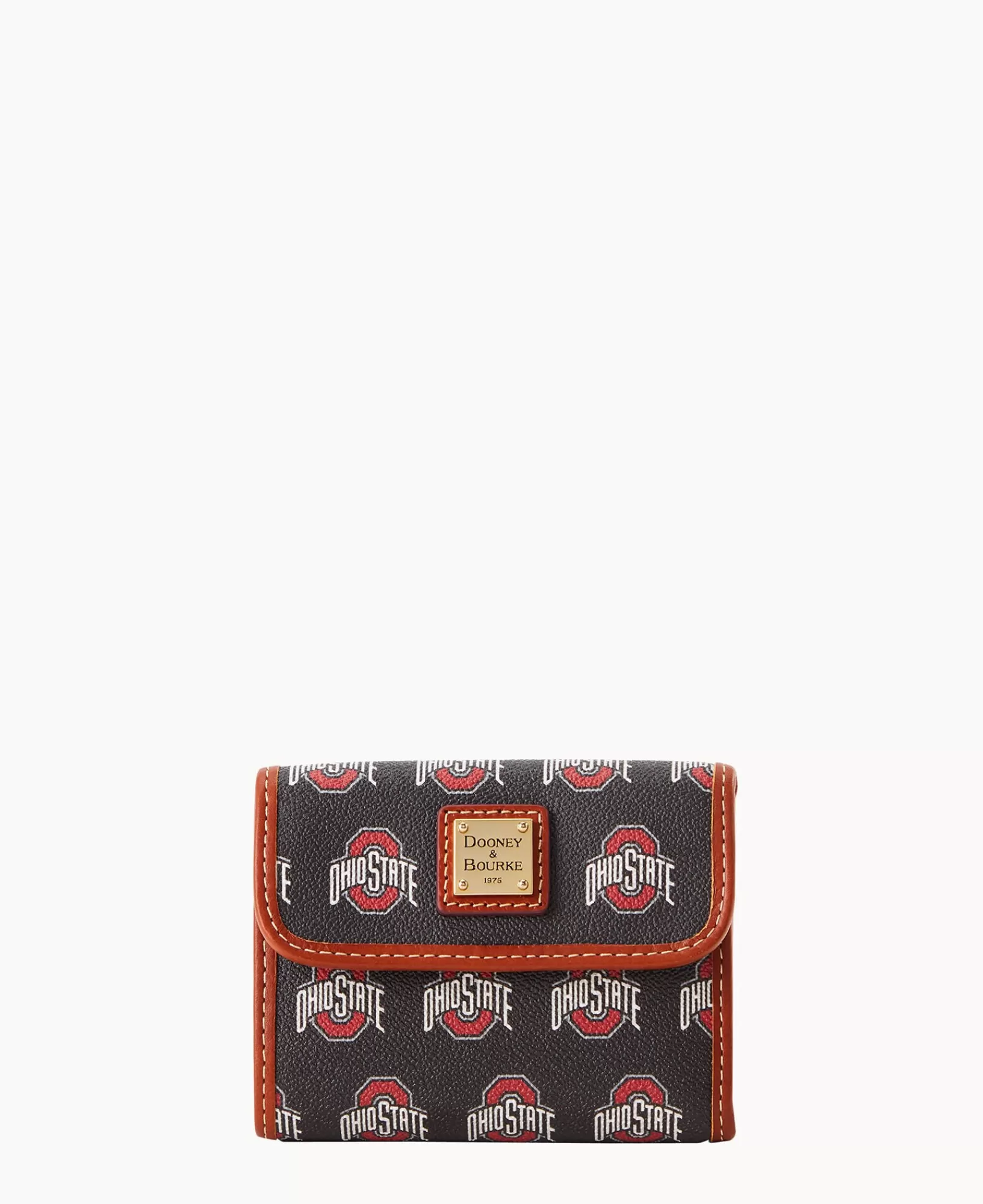 Wallets>Dooney & Bourke Collegiate Ohio State University Flap Credit Card Wallet Black