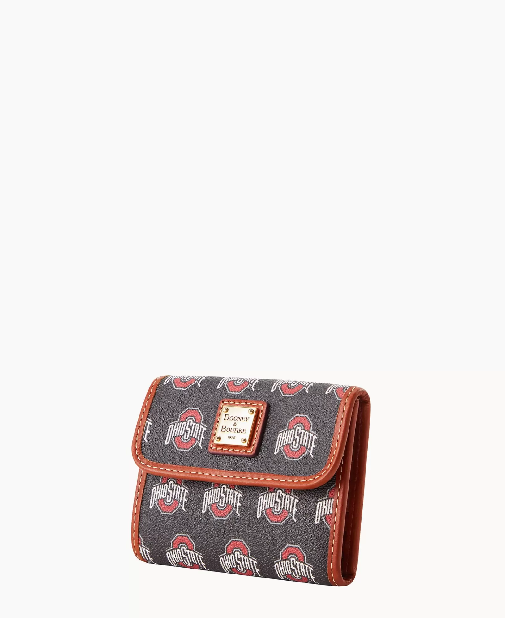 Wallets>Dooney & Bourke Collegiate Ohio State University Flap Credit Card Wallet Black