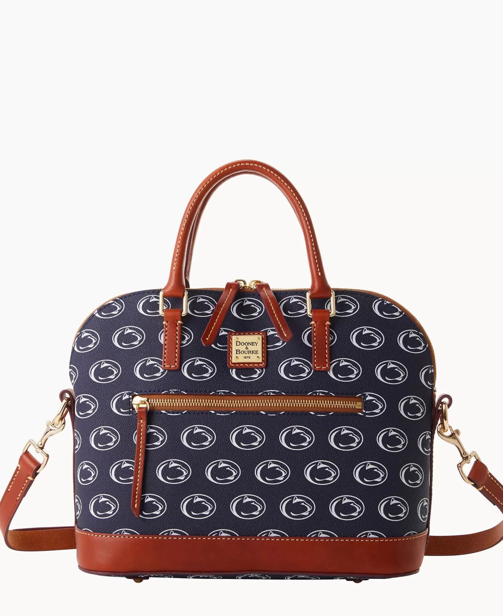 Shoulder Bags | Satchels>Dooney & Bourke Collegiate Penn State University Domed Zip Satchel Navy