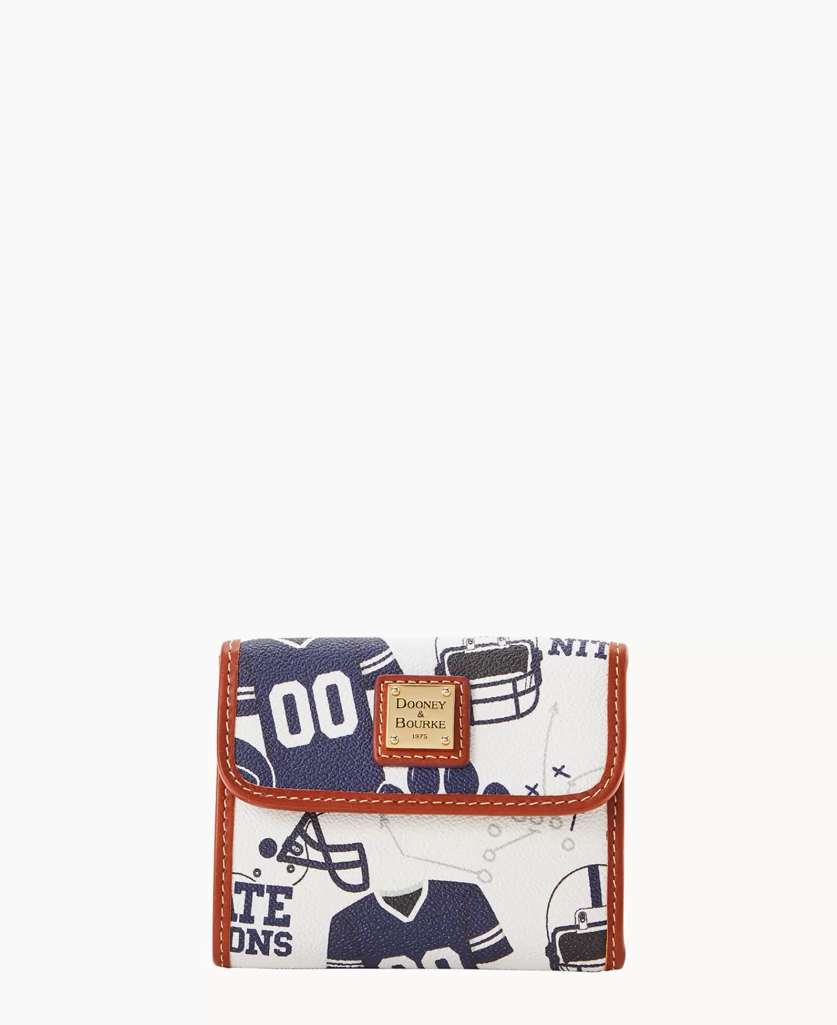 Wallets>Dooney & Bourke Collegiate Penn State University Flap Credit Card Wallet WhiteMulti