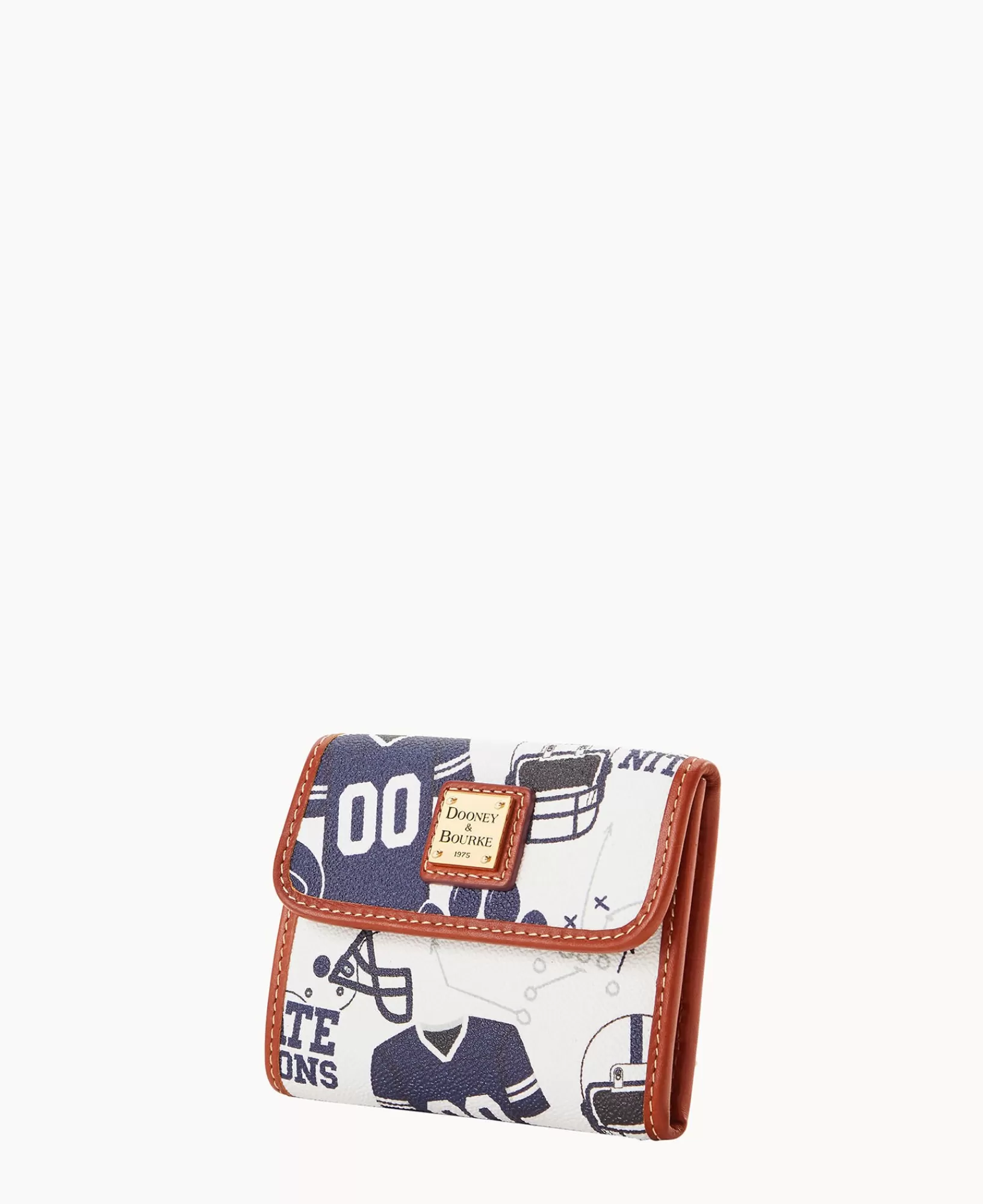 Wallets>Dooney & Bourke Collegiate Penn State University Flap Credit Card Wallet WhiteMulti