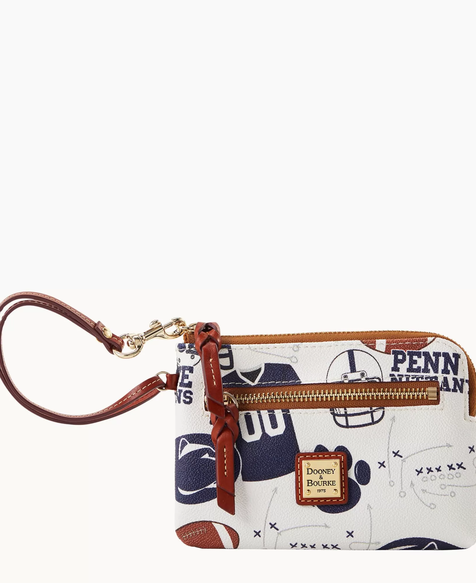 Wristlets | Wallets>Dooney & Bourke Collegiate Penn State University Zip Around Wristlet WhiteMulti