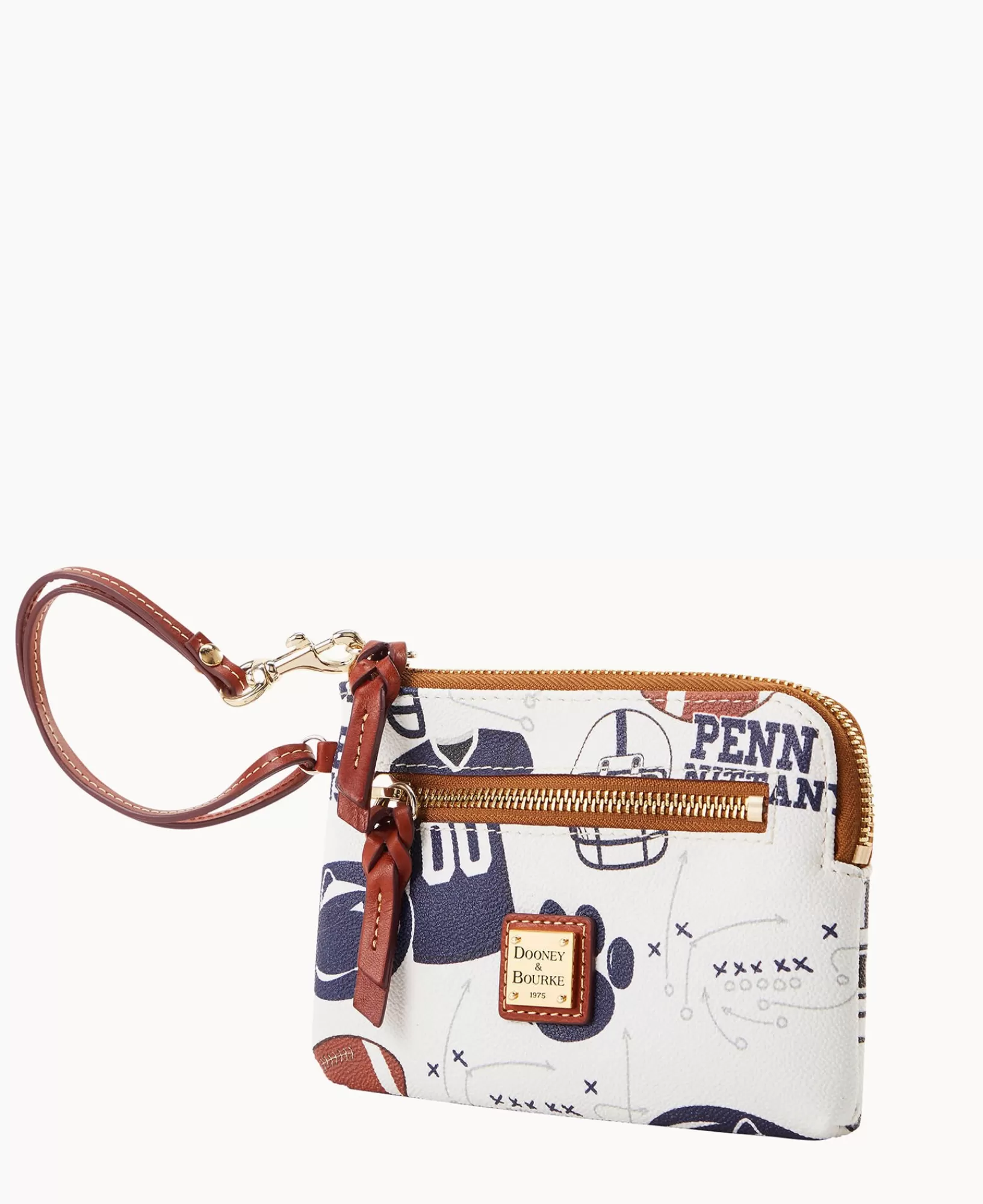 Wristlets | Wallets>Dooney & Bourke Collegiate Penn State University Zip Around Wristlet WhiteMulti