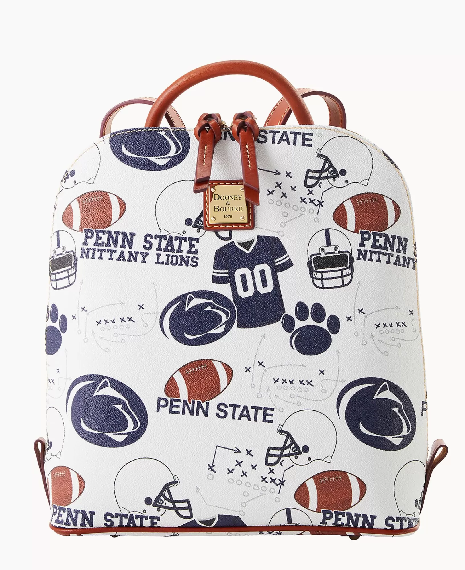 Backpacks>Dooney & Bourke Collegiate Penn State University Zip Pod Backpack WhiteMulti