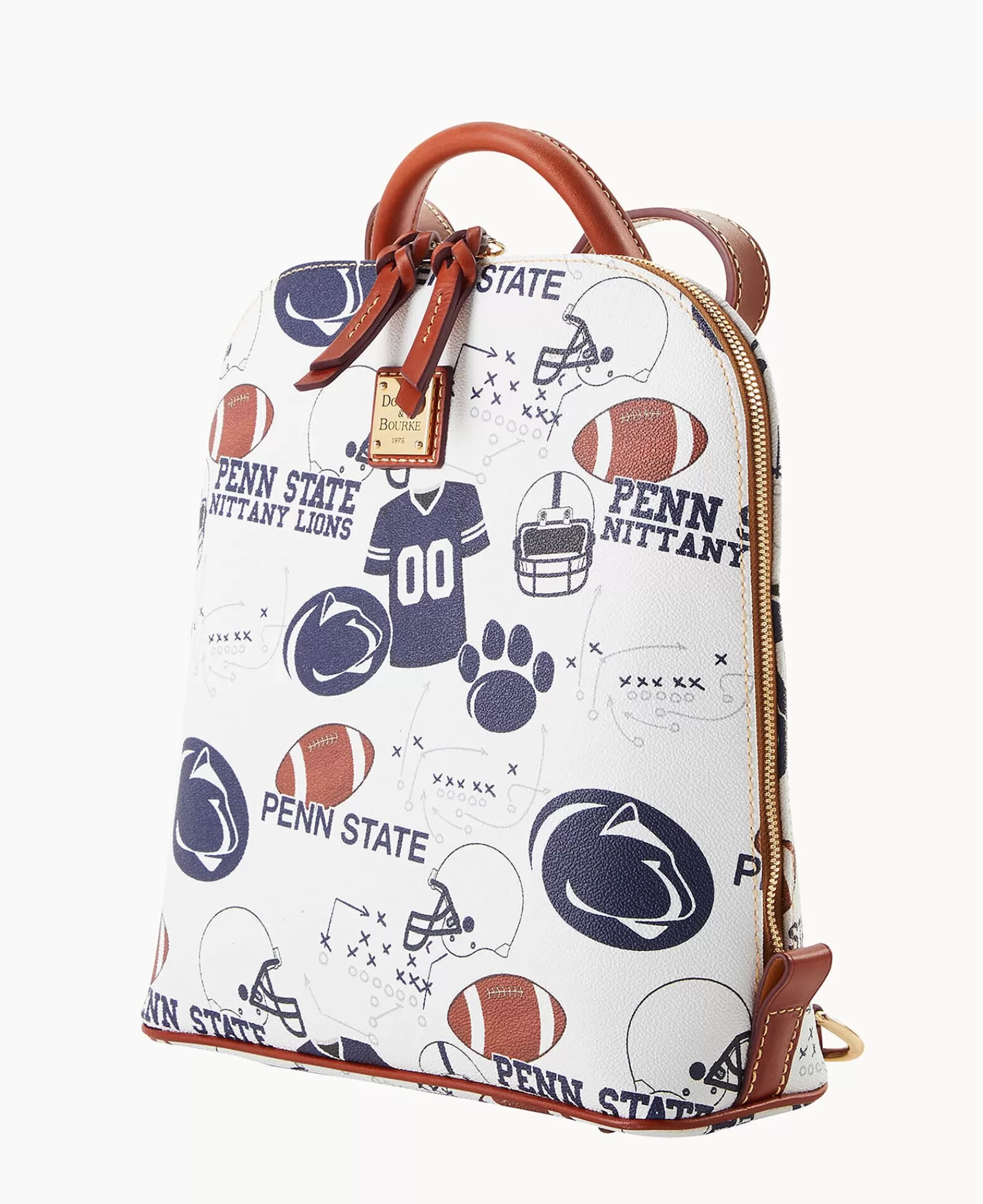 Backpacks>Dooney & Bourke Collegiate Penn State University Zip Pod Backpack WhiteMulti