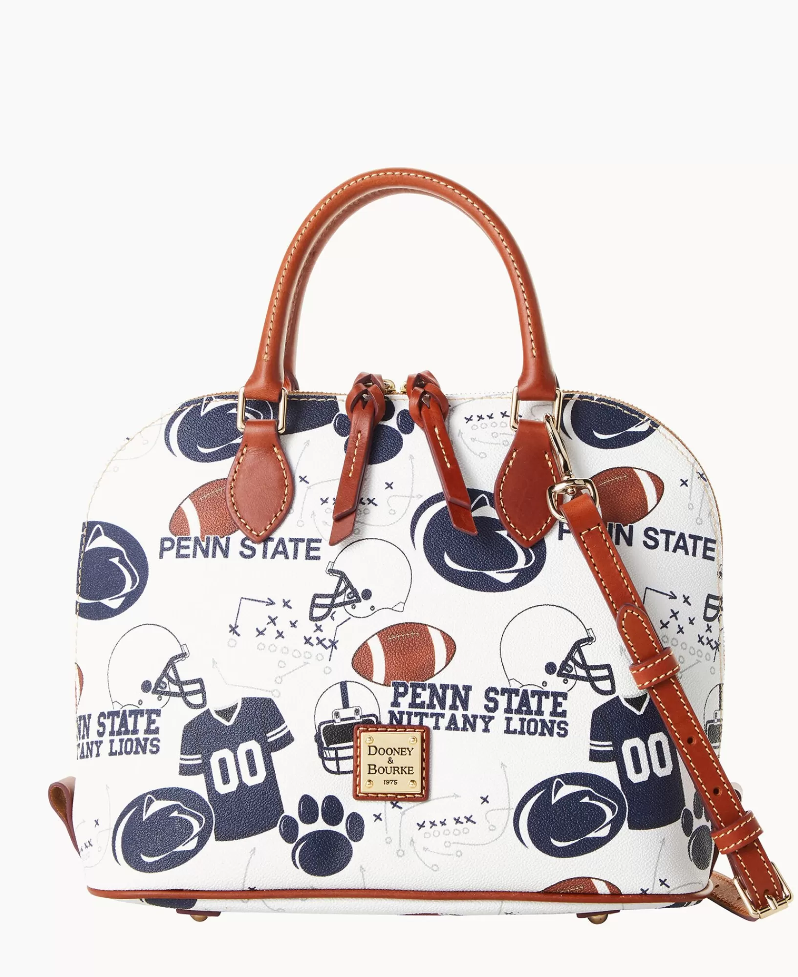 Shoulder Bags | Crossbodies>Dooney & Bourke Collegiate Penn State University Zip Zip Satchel WhiteMulti