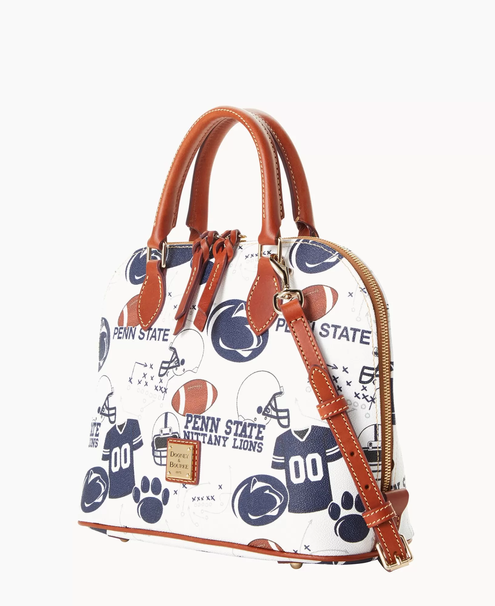 Shoulder Bags | Crossbodies>Dooney & Bourke Collegiate Penn State University Zip Zip Satchel WhiteMulti