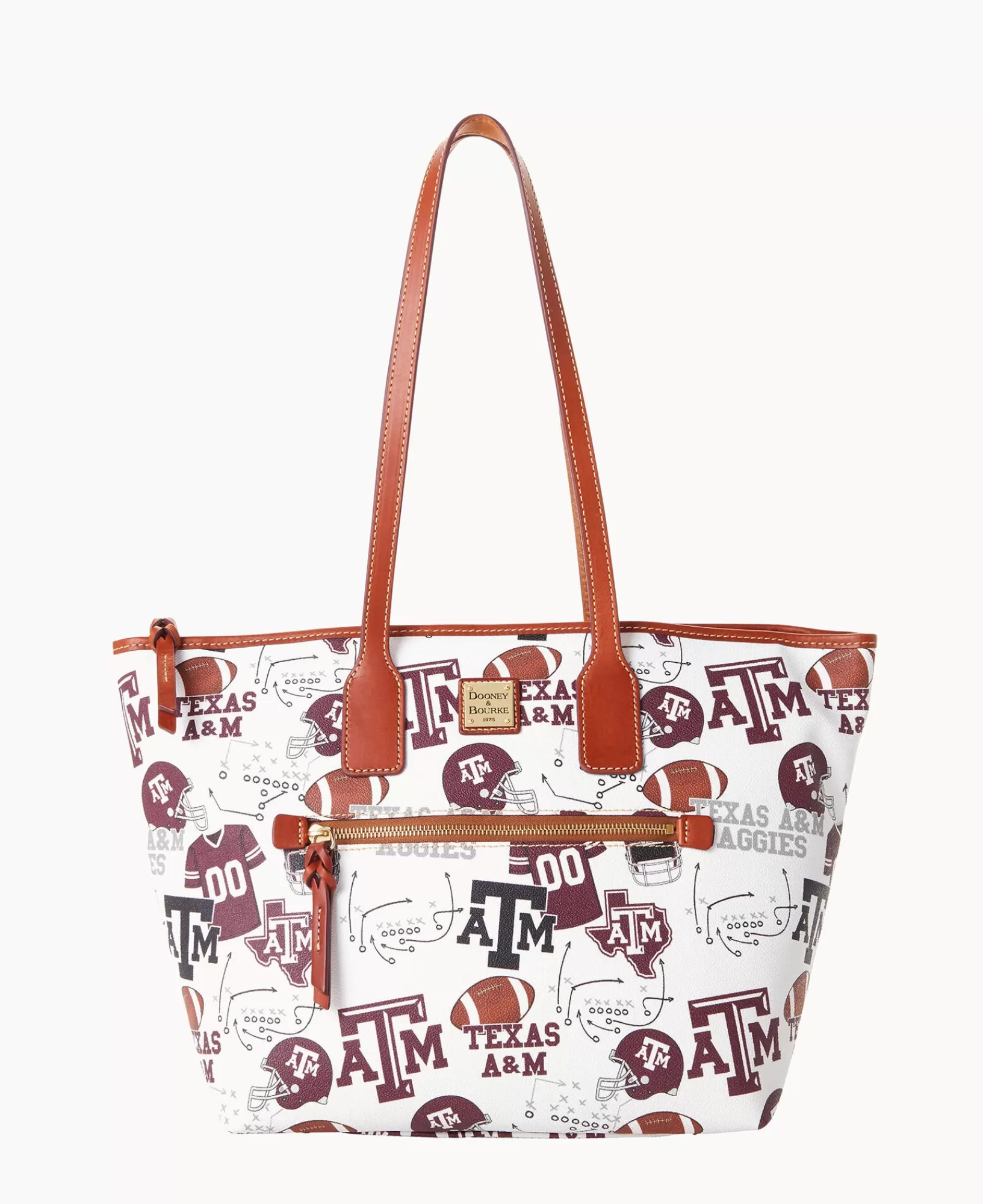 Shoulder Bags | Totes>Dooney & Bourke Collegiate Texas Achr(38)M University Tote WhiteMulti