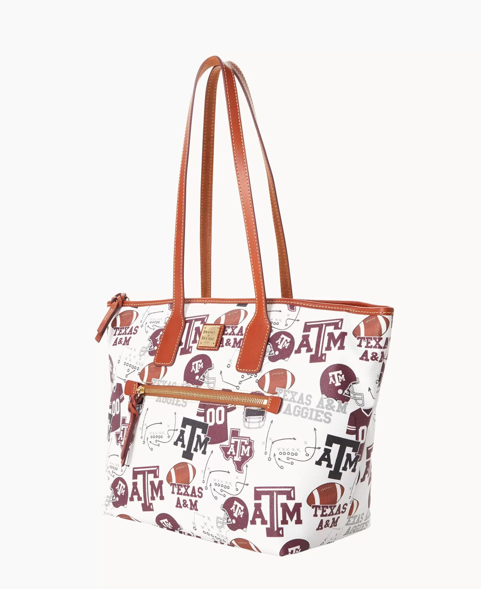 Shoulder Bags | Totes>Dooney & Bourke Collegiate Texas Achr(38)M University Tote WhiteMulti