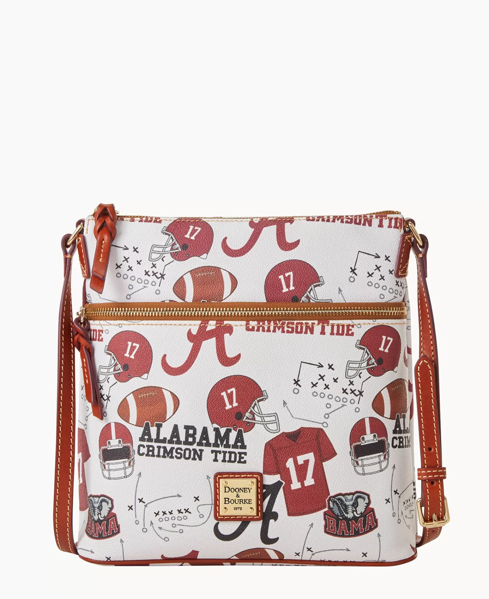 Shoulder Bags | Crossbodies>Dooney & Bourke Collegiate University of Alabama Crossbody WhiteMulti