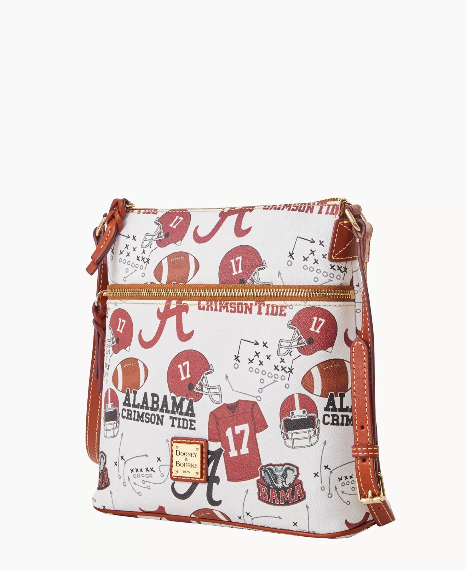 Shoulder Bags | Crossbodies>Dooney & Bourke Collegiate University of Alabama Crossbody WhiteMulti