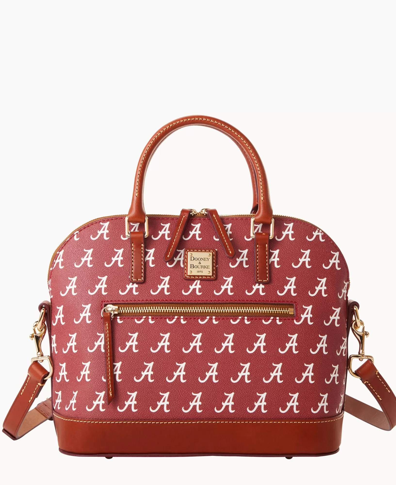 Shoulder Bags | Satchels>Dooney & Bourke Collegiate University of Alabama Domed Zip Satchel Red