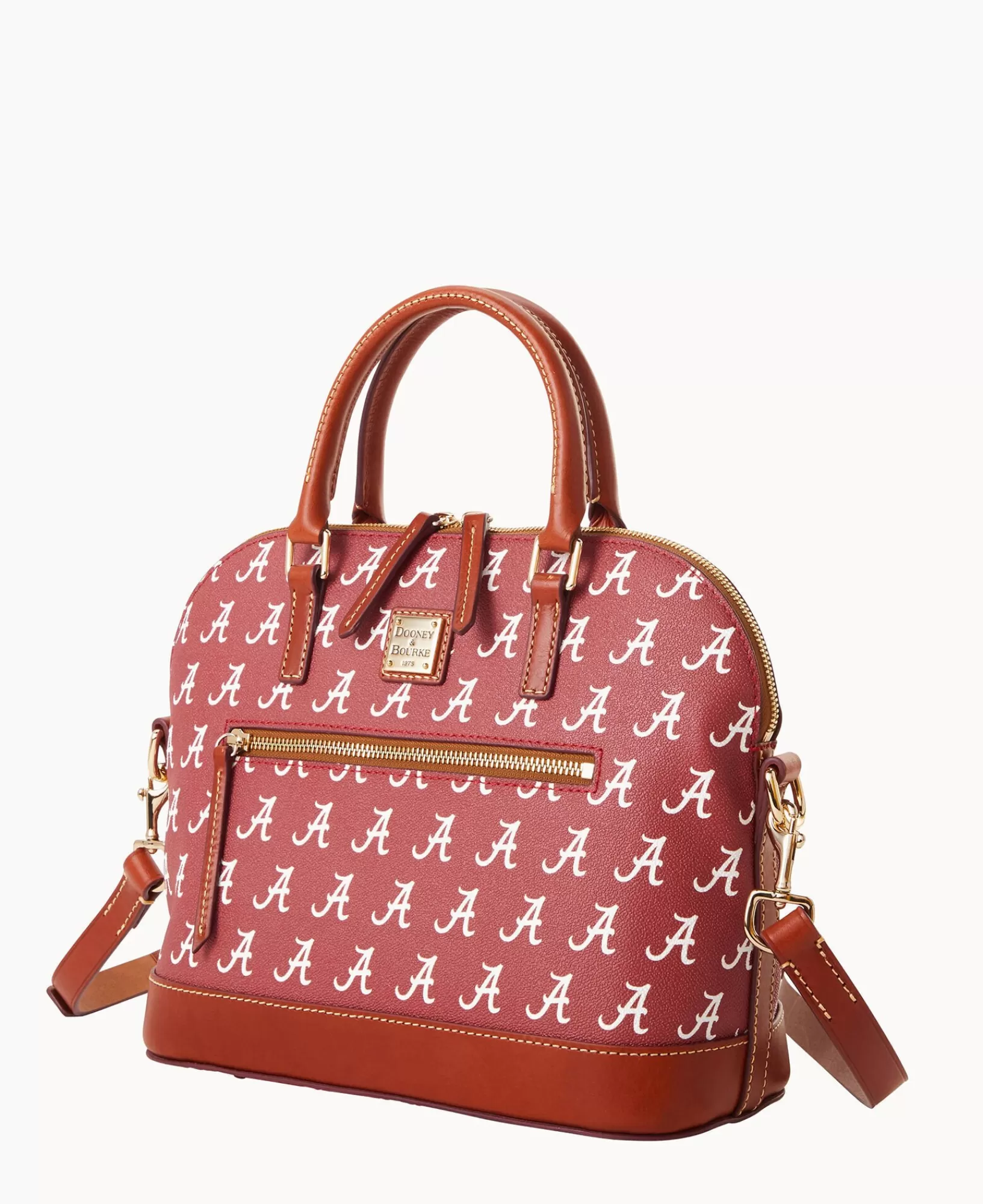 Shoulder Bags | Satchels>Dooney & Bourke Collegiate University of Alabama Domed Zip Satchel Red