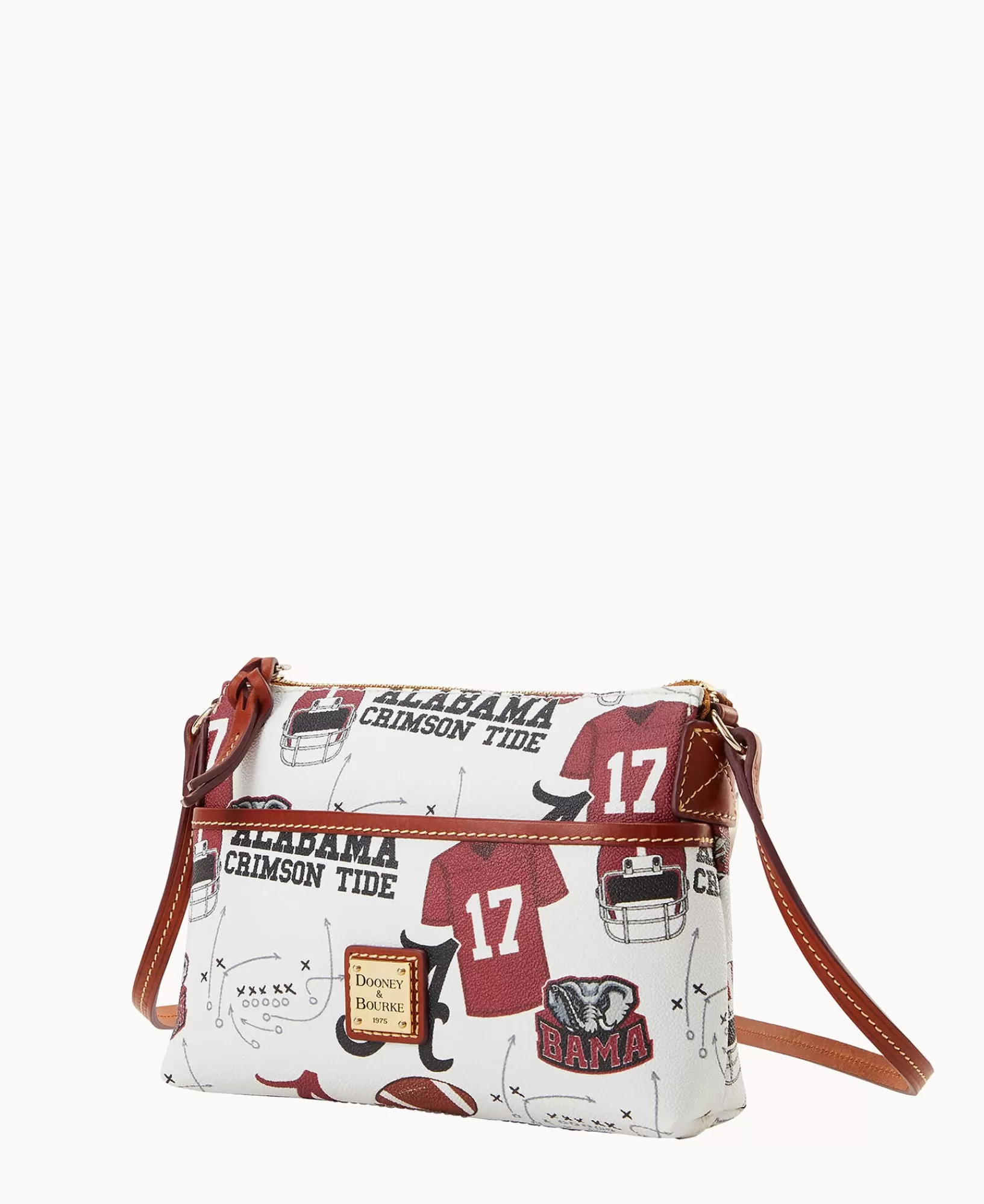 Shoulder Bags | Crossbodies>Dooney & Bourke Collegiate University of Alabama Ginger Crossbody WhiteMulti