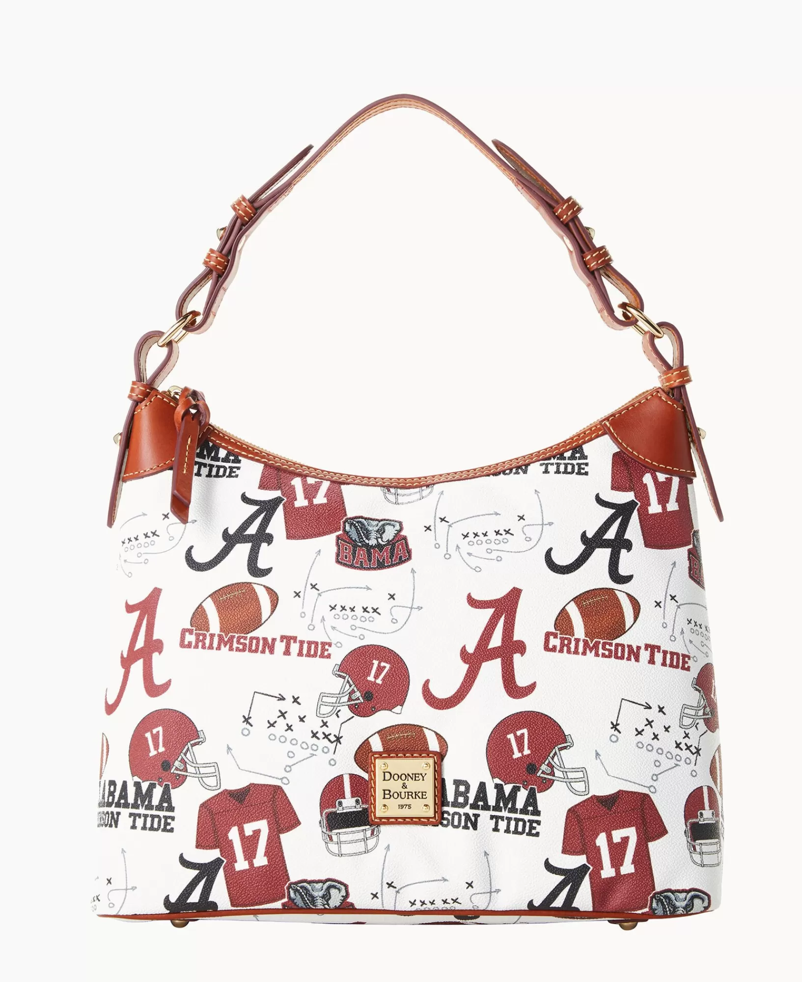 Shoulder Bags>Dooney & Bourke Collegiate University of Alabama Hobo WhiteMulti