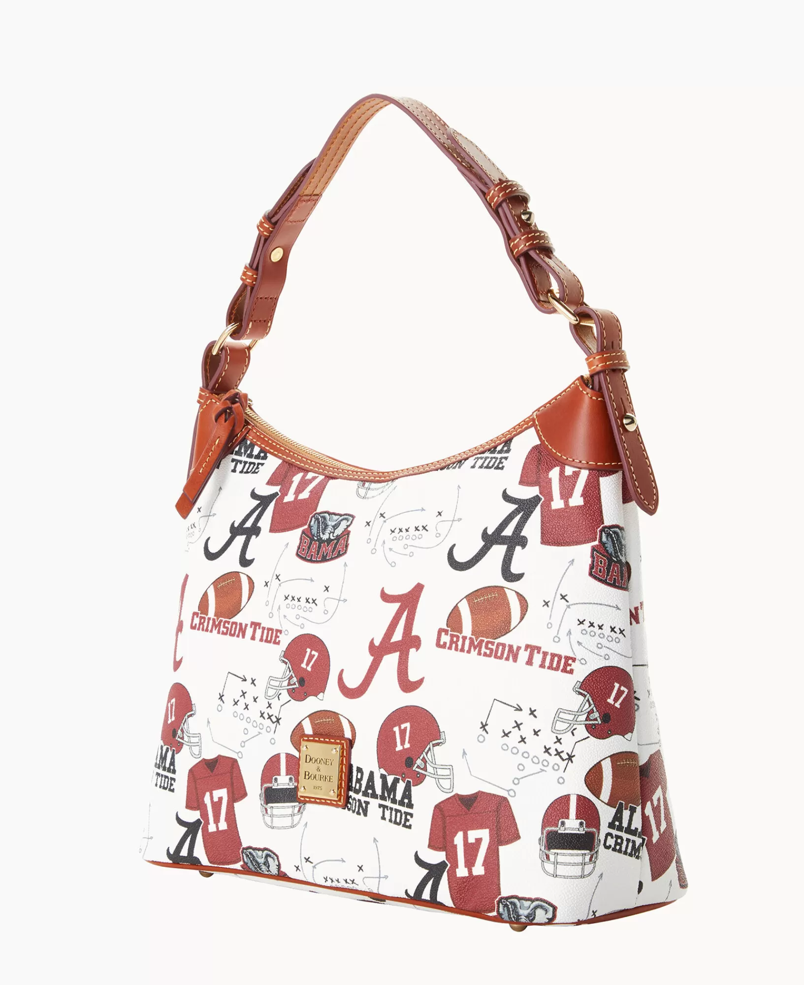 Shoulder Bags>Dooney & Bourke Collegiate University of Alabama Hobo WhiteMulti