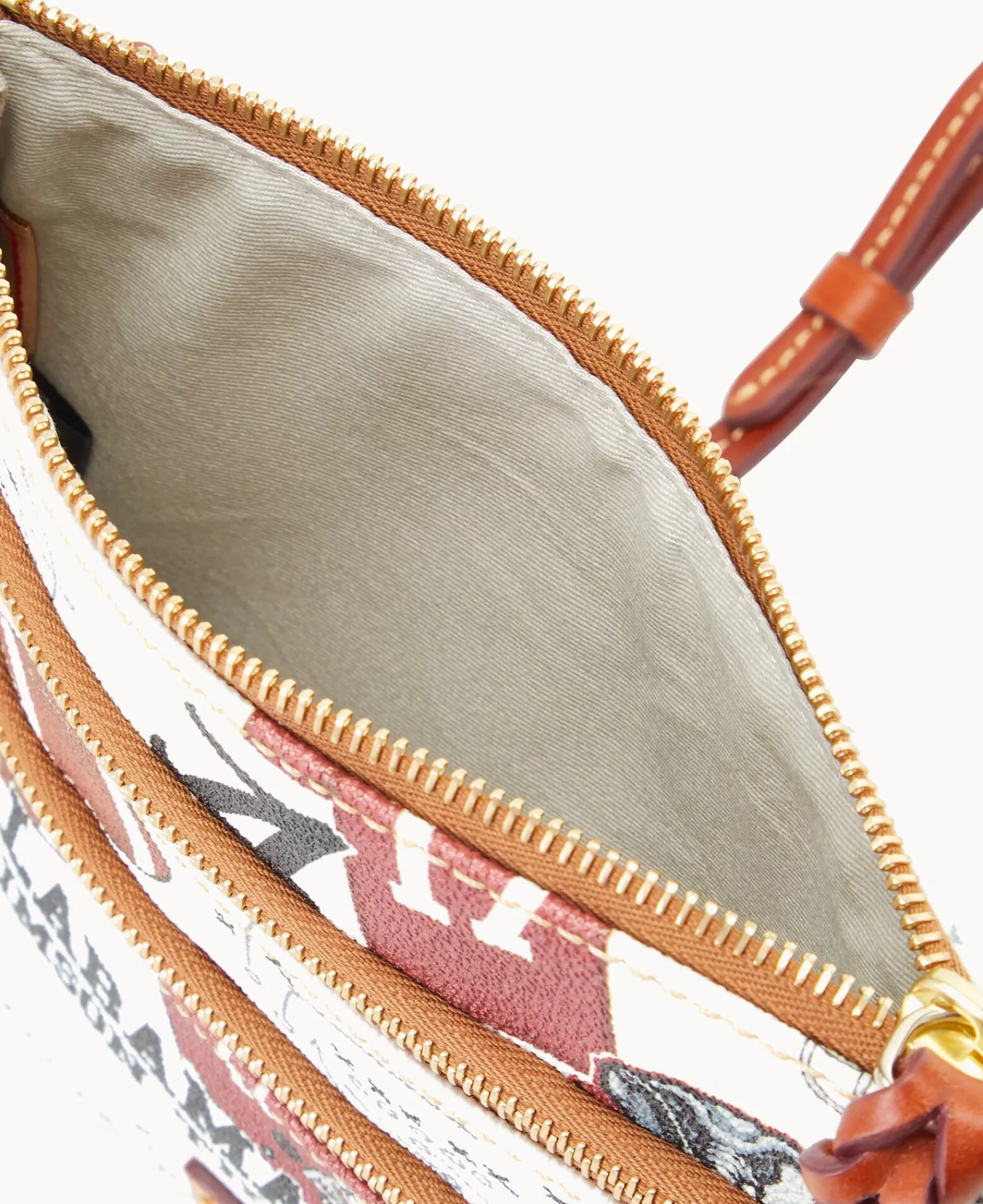 Shoulder Bags | Crossbodies>Dooney & Bourke Collegiate University of Alabama North South Triple Zip Crossbody WhiteMulti