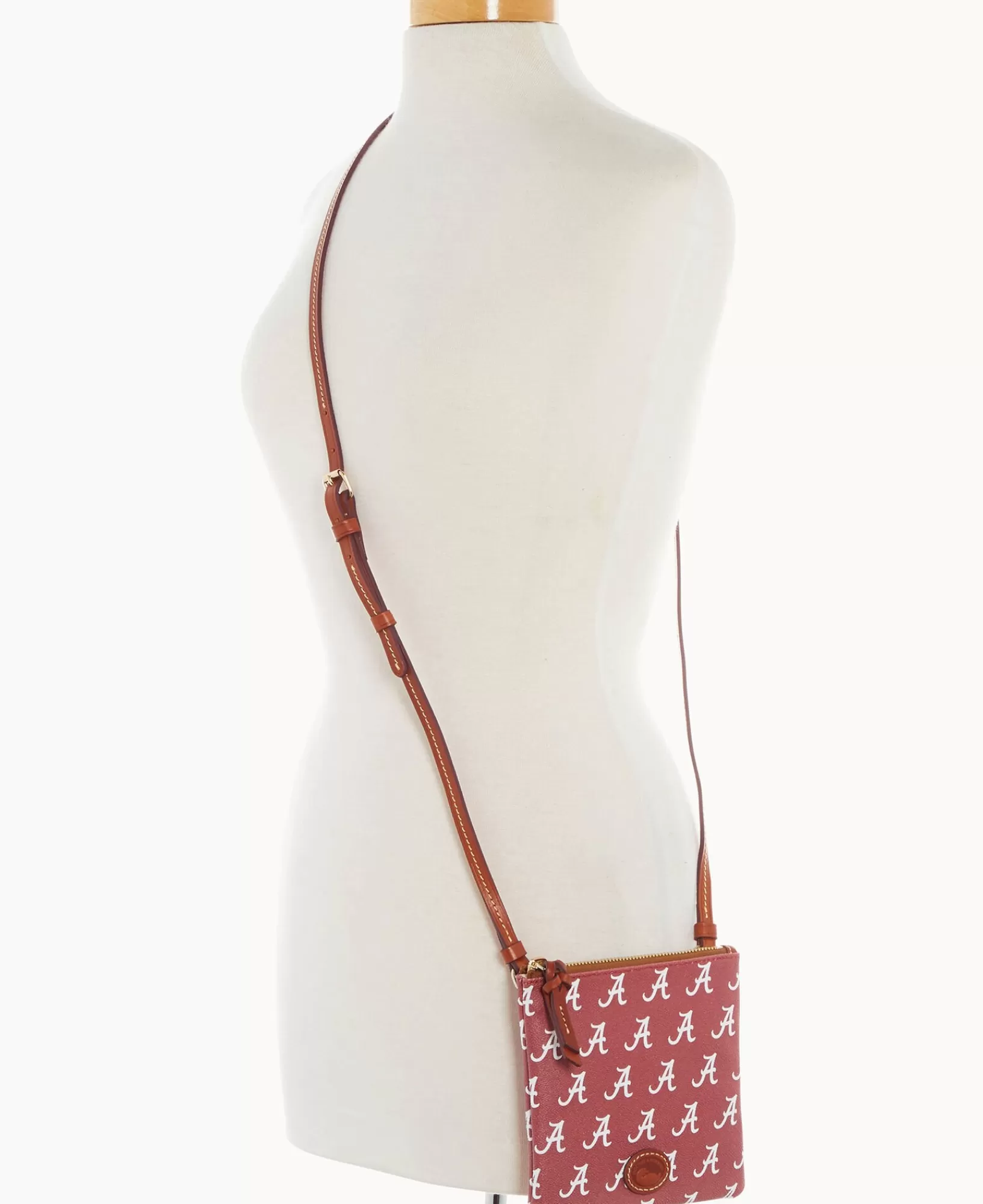 Shoulder Bags | Crossbodies>Dooney & Bourke Collegiate University of Alabama Small North South Top Zip Crossbody Red