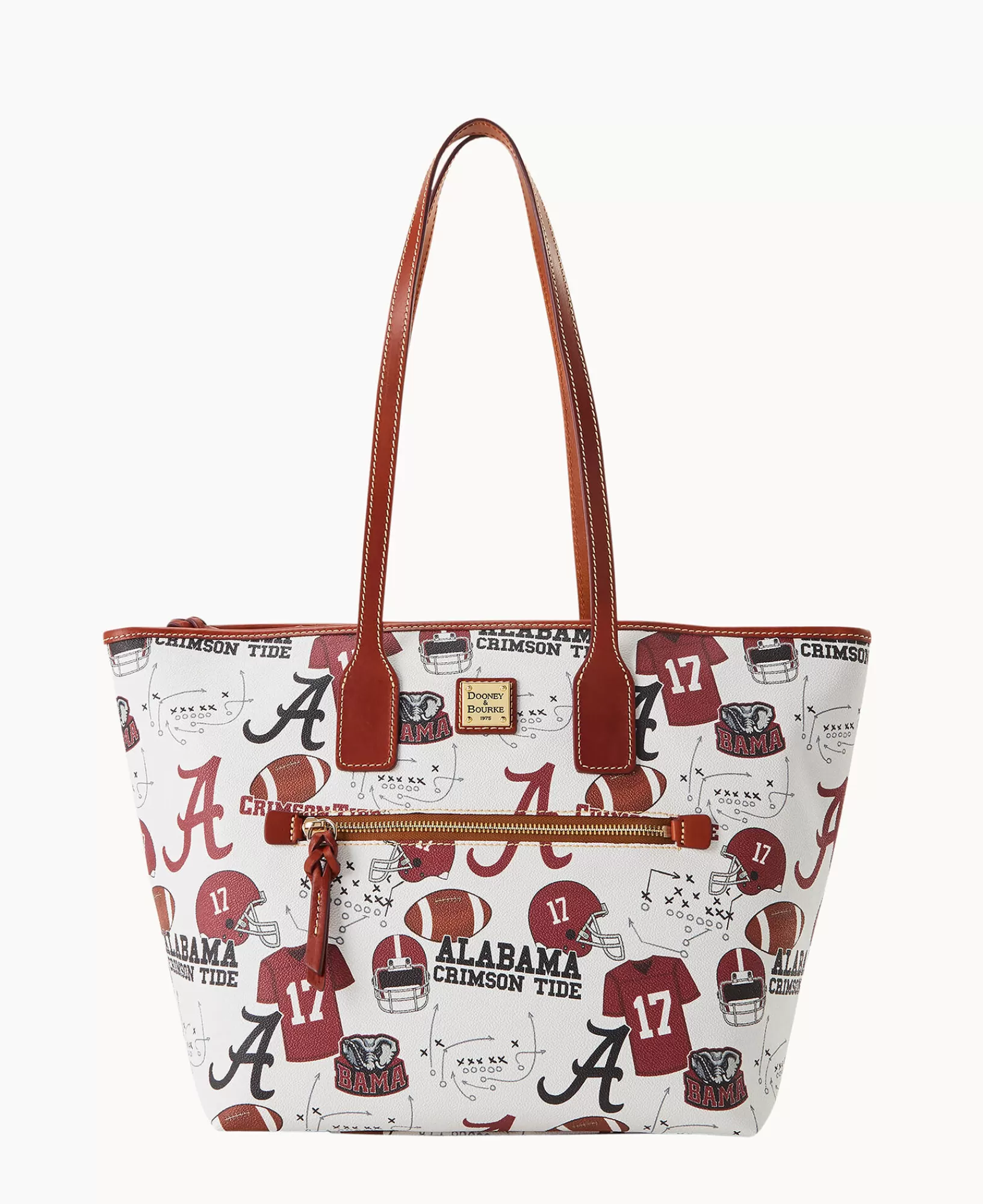 Shoulder Bags | Totes>Dooney & Bourke Collegiate University of Alabama Tote WhiteMulti