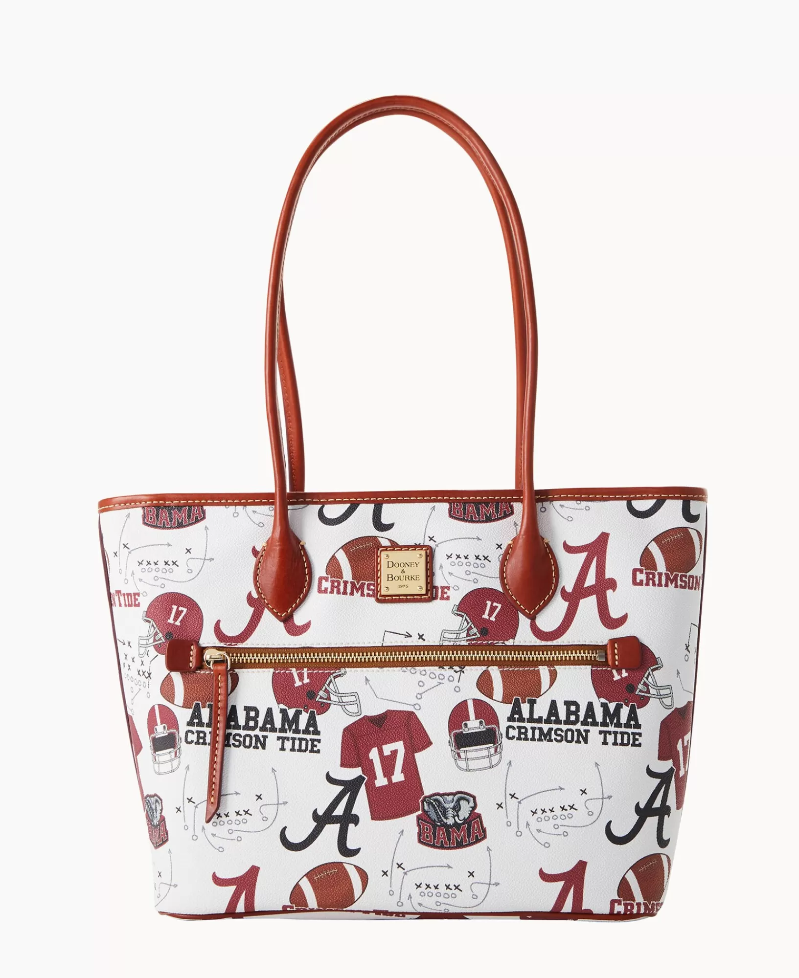 Shoulder Bags | Totes>Dooney & Bourke Collegiate University of Alabama Tote WhiteMulti