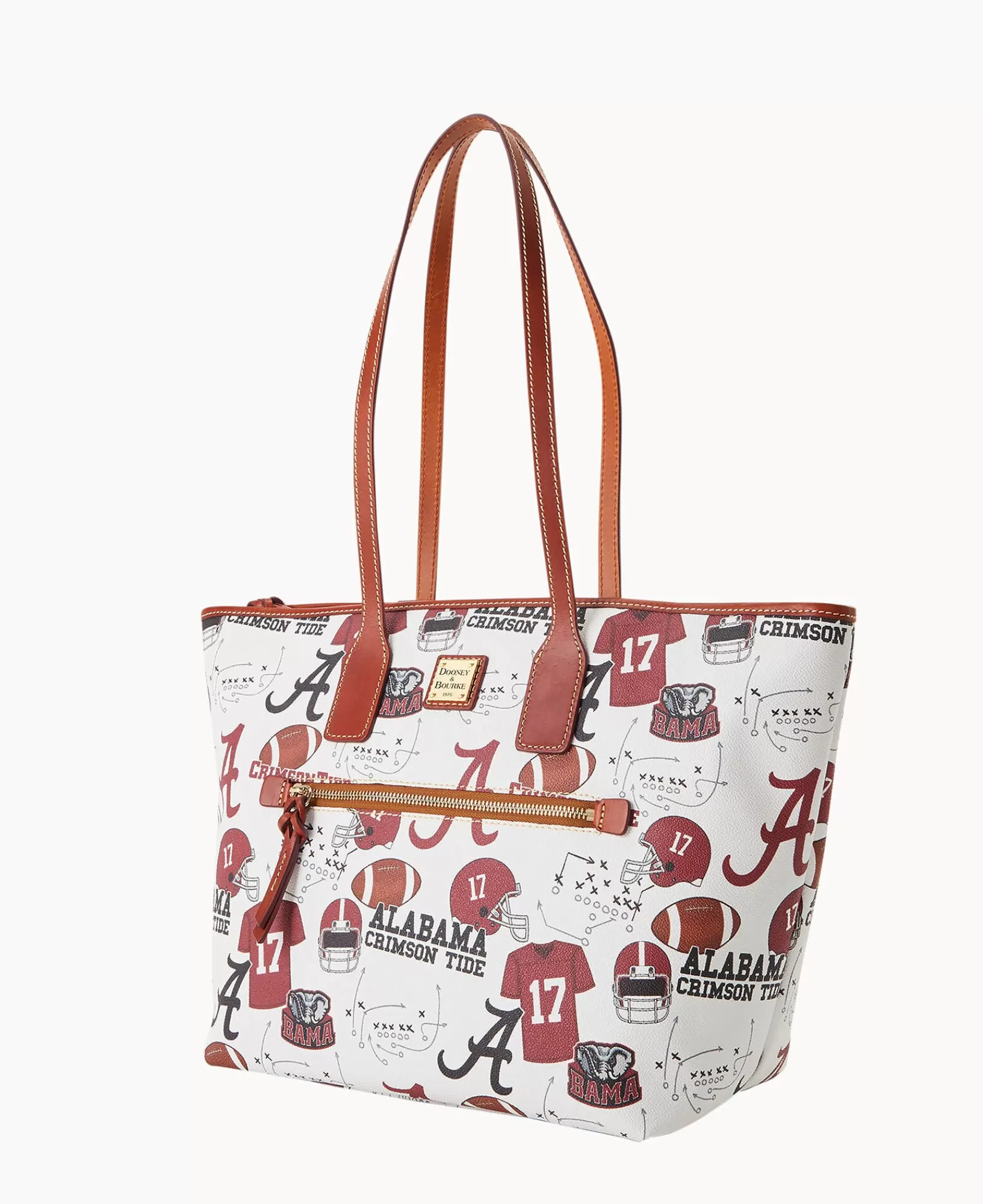 Shoulder Bags | Totes>Dooney & Bourke Collegiate University of Alabama Tote WhiteMulti