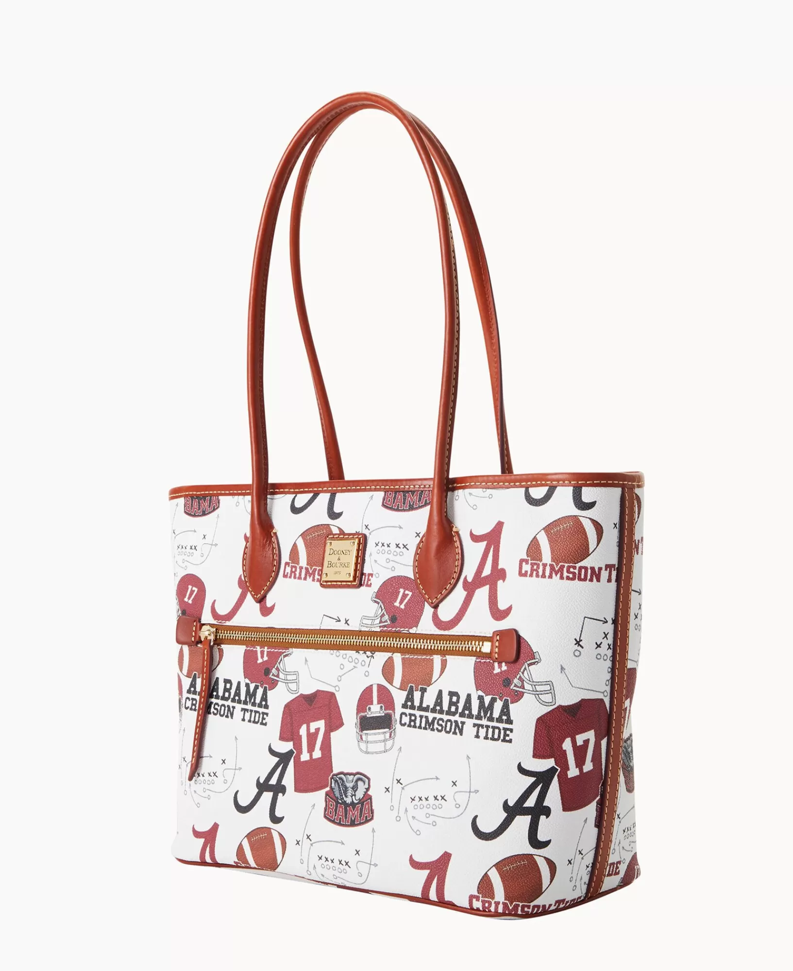 Shoulder Bags | Totes>Dooney & Bourke Collegiate University of Alabama Tote WhiteMulti